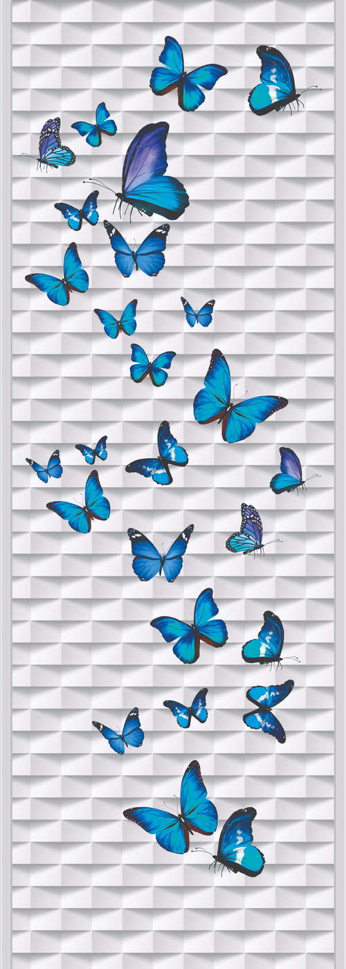             Modern wall mural butterfly drawings on textured non-woven
        