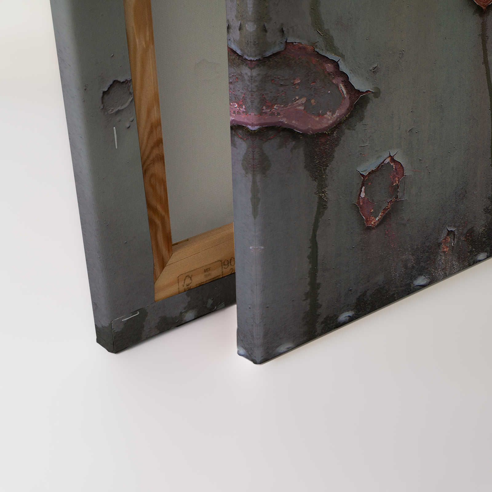             Metalen wand - Canvas schilderij Industrieel met roest & used look - 0.90 m x 0.60 m
        