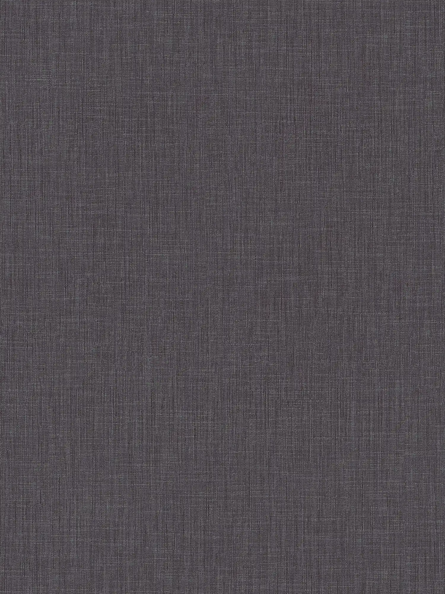 Plain wallpaper with textile structure - black
