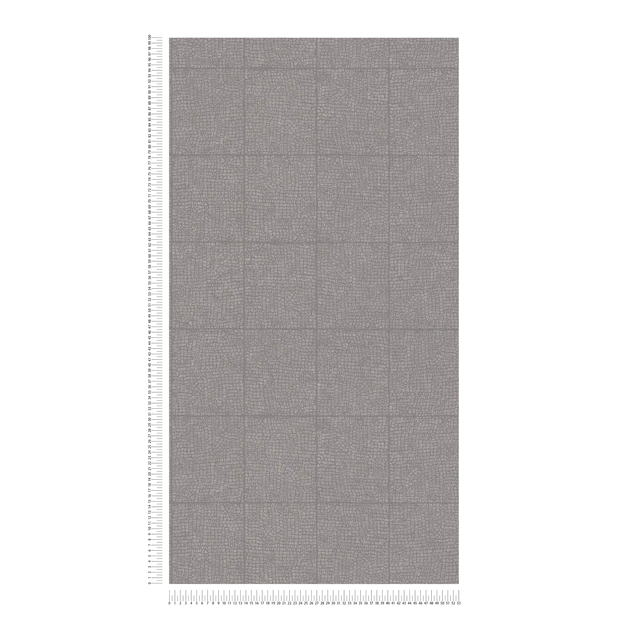             Tile optics wallpaper used look & crackle effect - grey
        