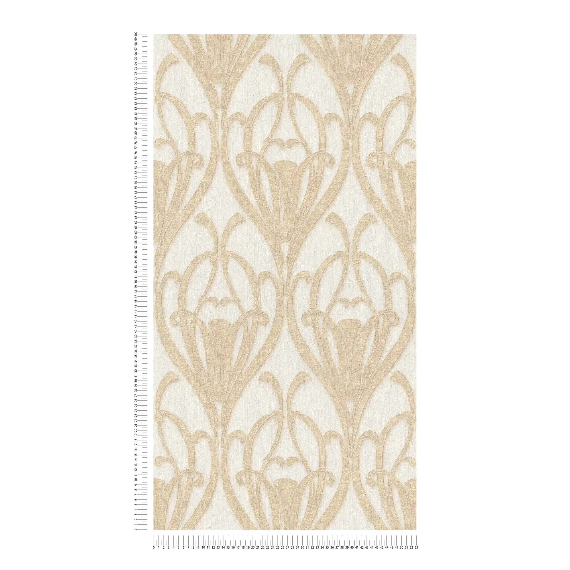             Art Deco wallpaper with golden pattern & textile texture
        