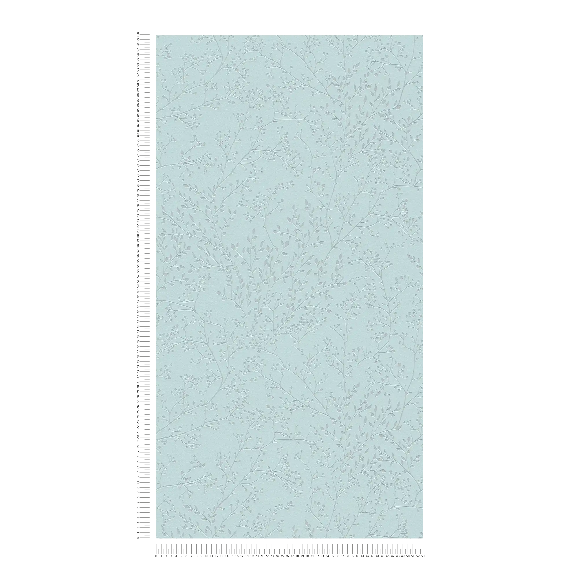             Plain wallpaper light blue with leaves pattern, gloss & texture effect
        