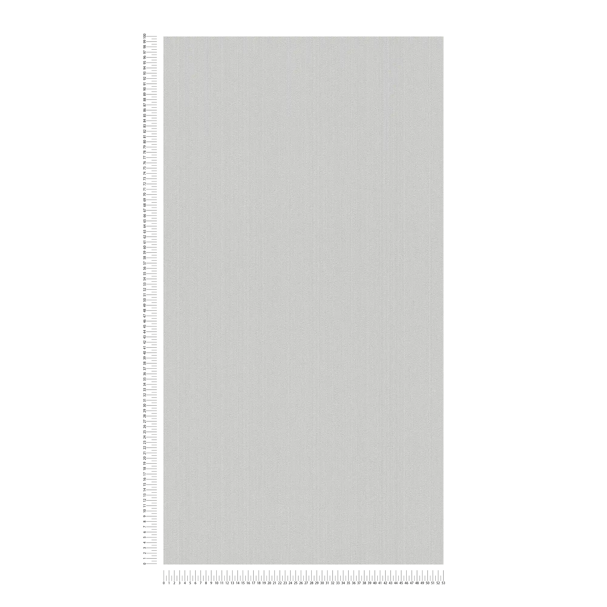             Papel pintado no tejido de color gris claro con motivo Sturkut, liso y seda mate
        