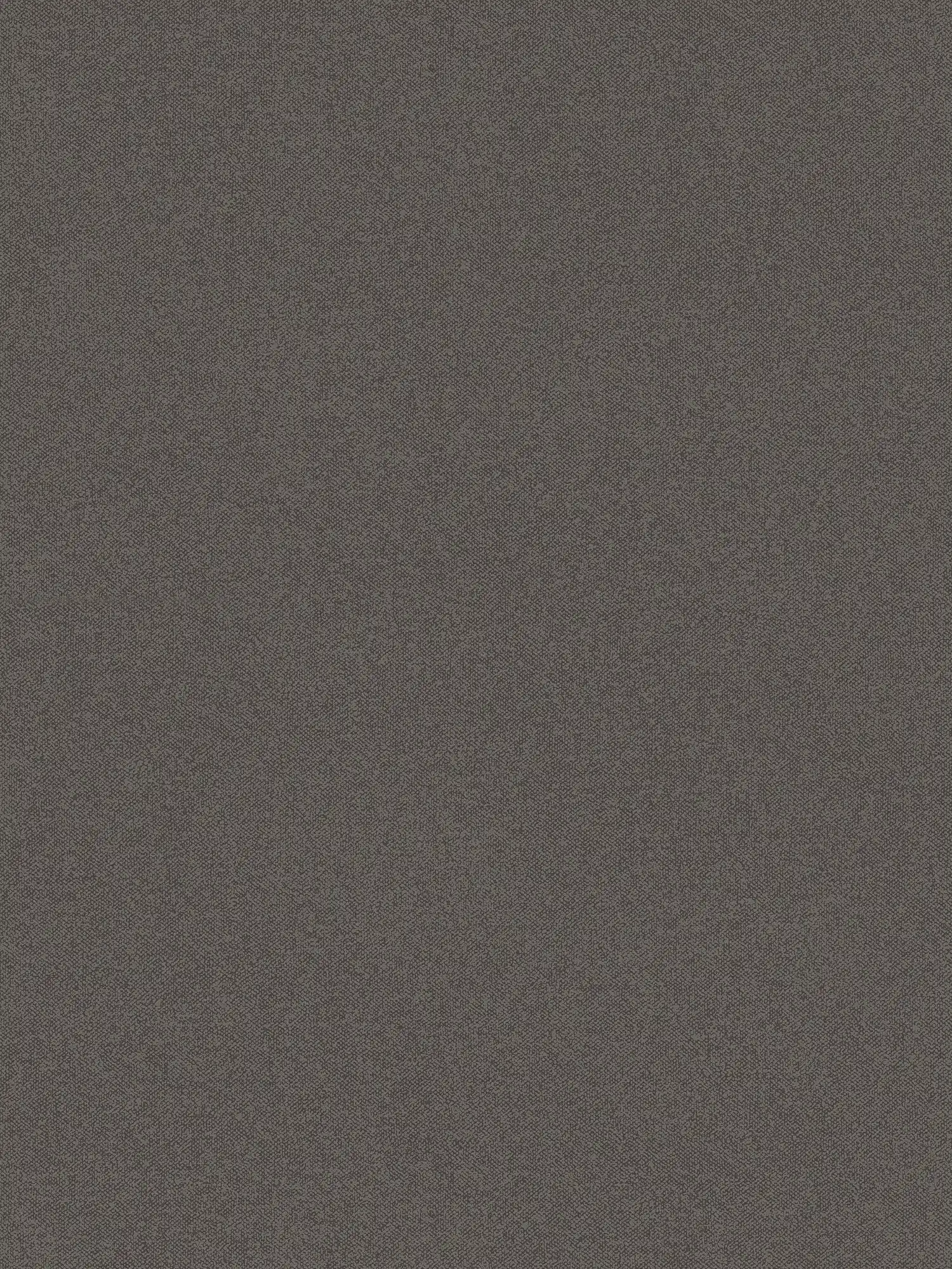 Plain wallpaper with linen look - brown, black
