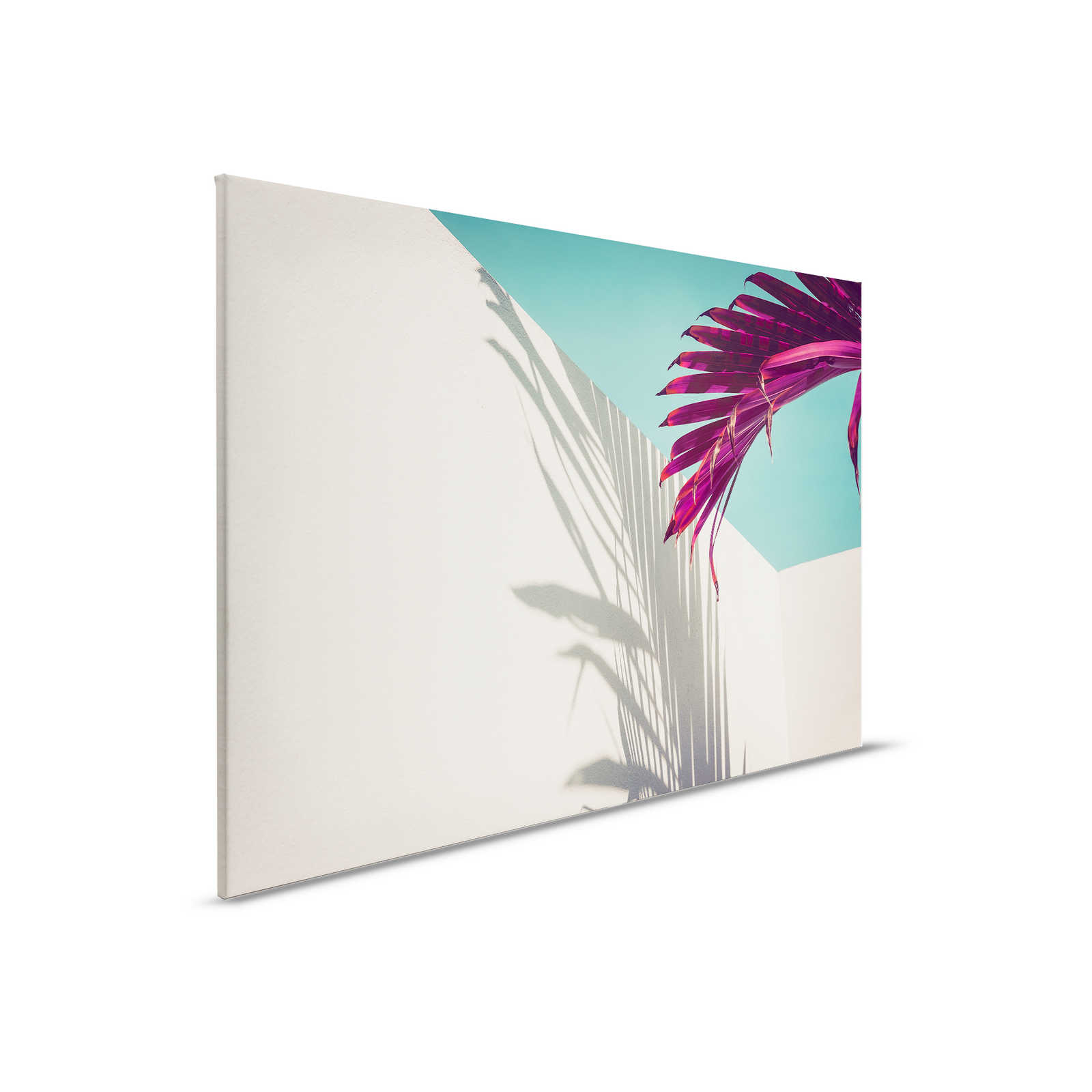         Canvas painting with palm leaf and shadow on concrete wall - 0.90 m x 0.60 m
    