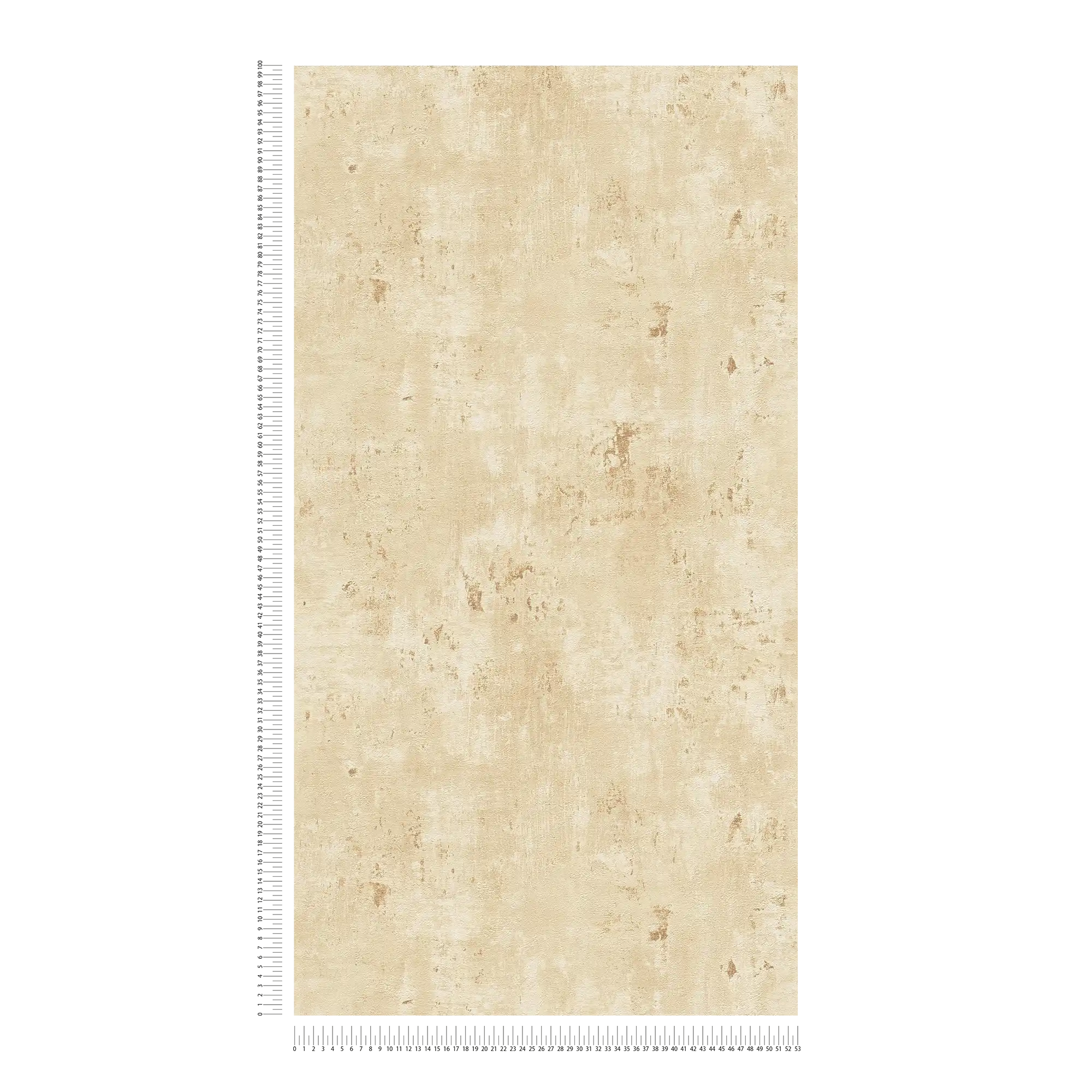            papier peint en papier intissé aspect usé avec accents métalliques - beige, or
        