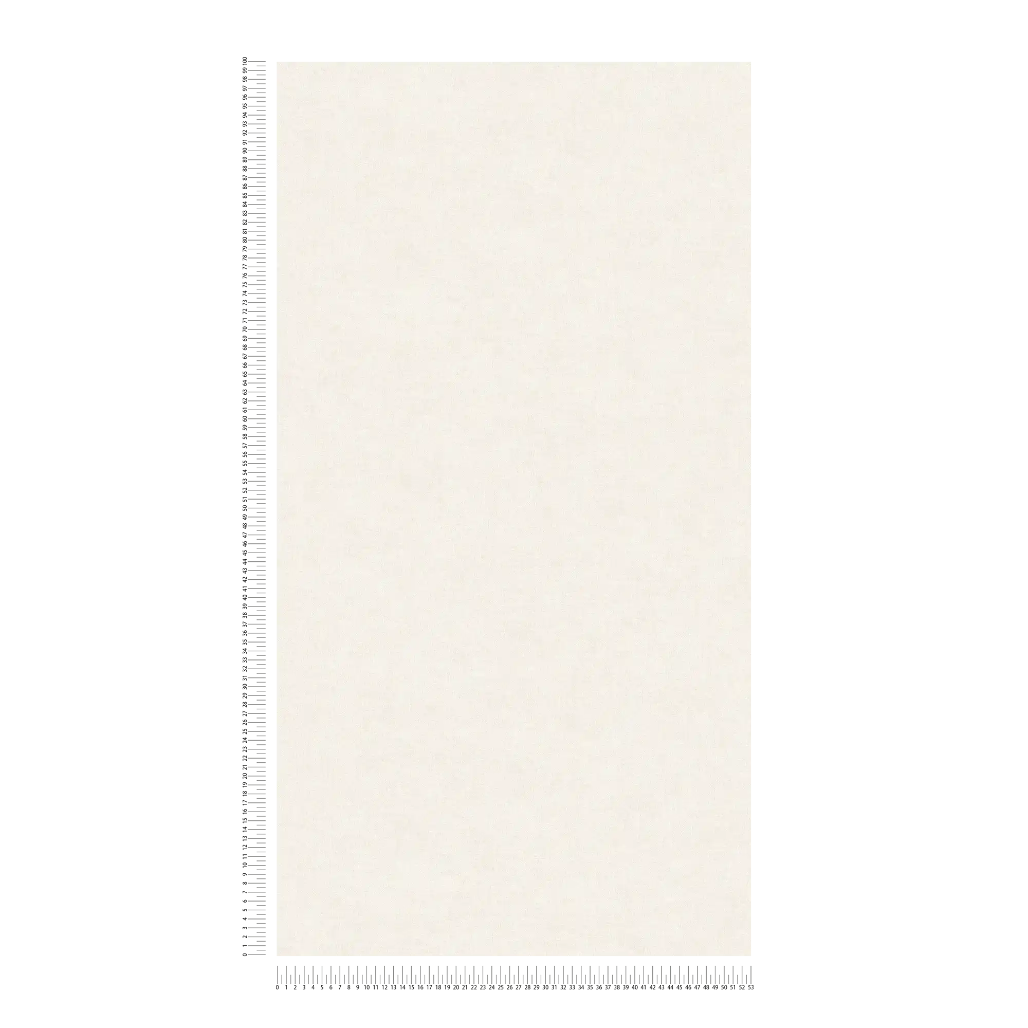             Carta da parati a tinta unita bianco panna, opaca con motivo strutturato
        