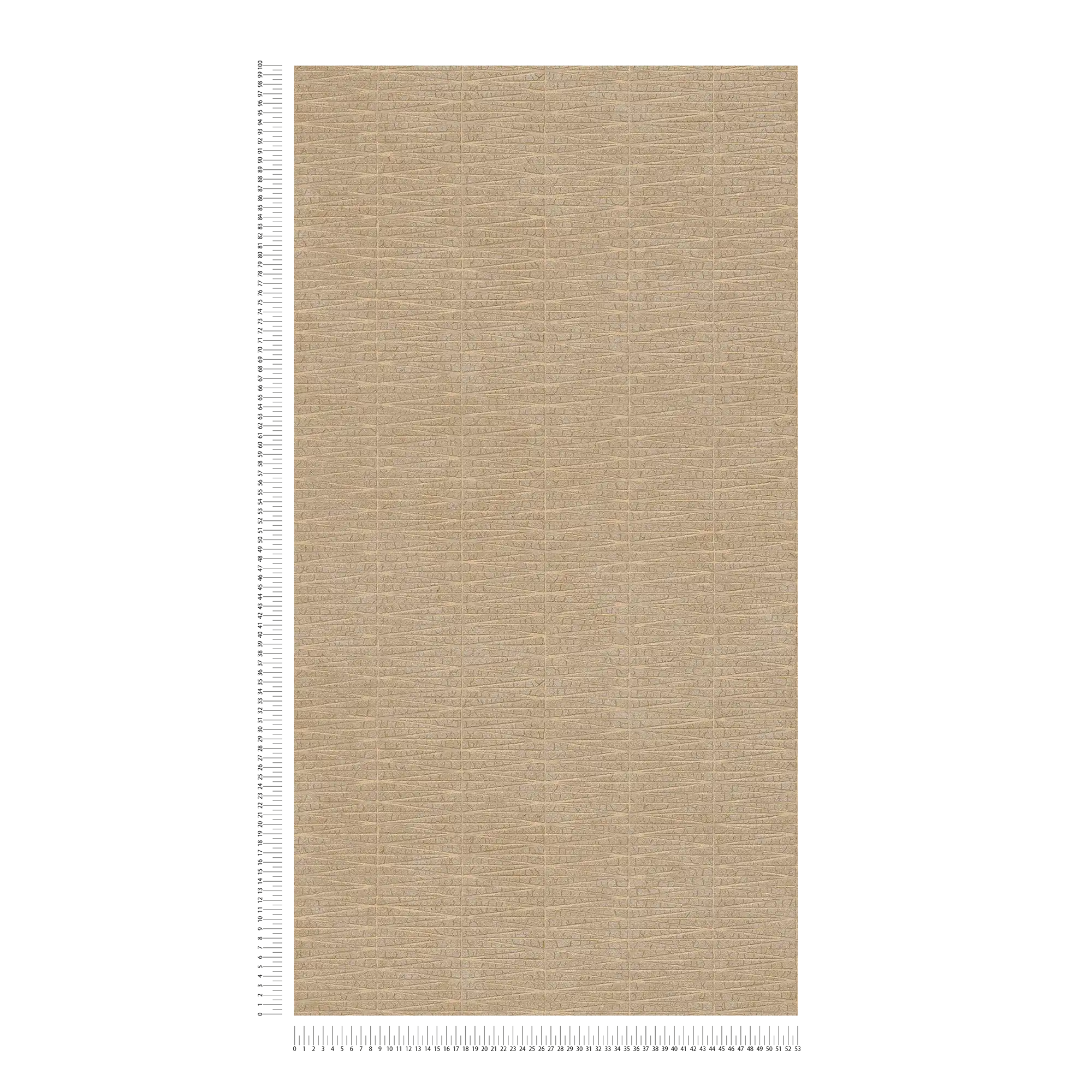             Papel pintado marrón diseño gráfico naturaleza - Marrón, Metálico
        