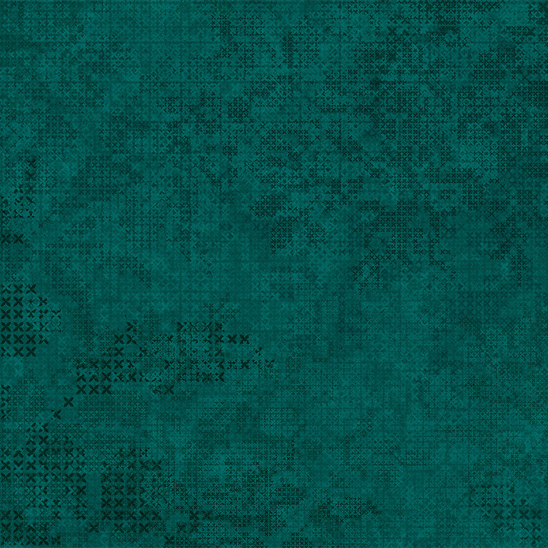         Photo wallpaper cross pattern in pixel style - green, black
    