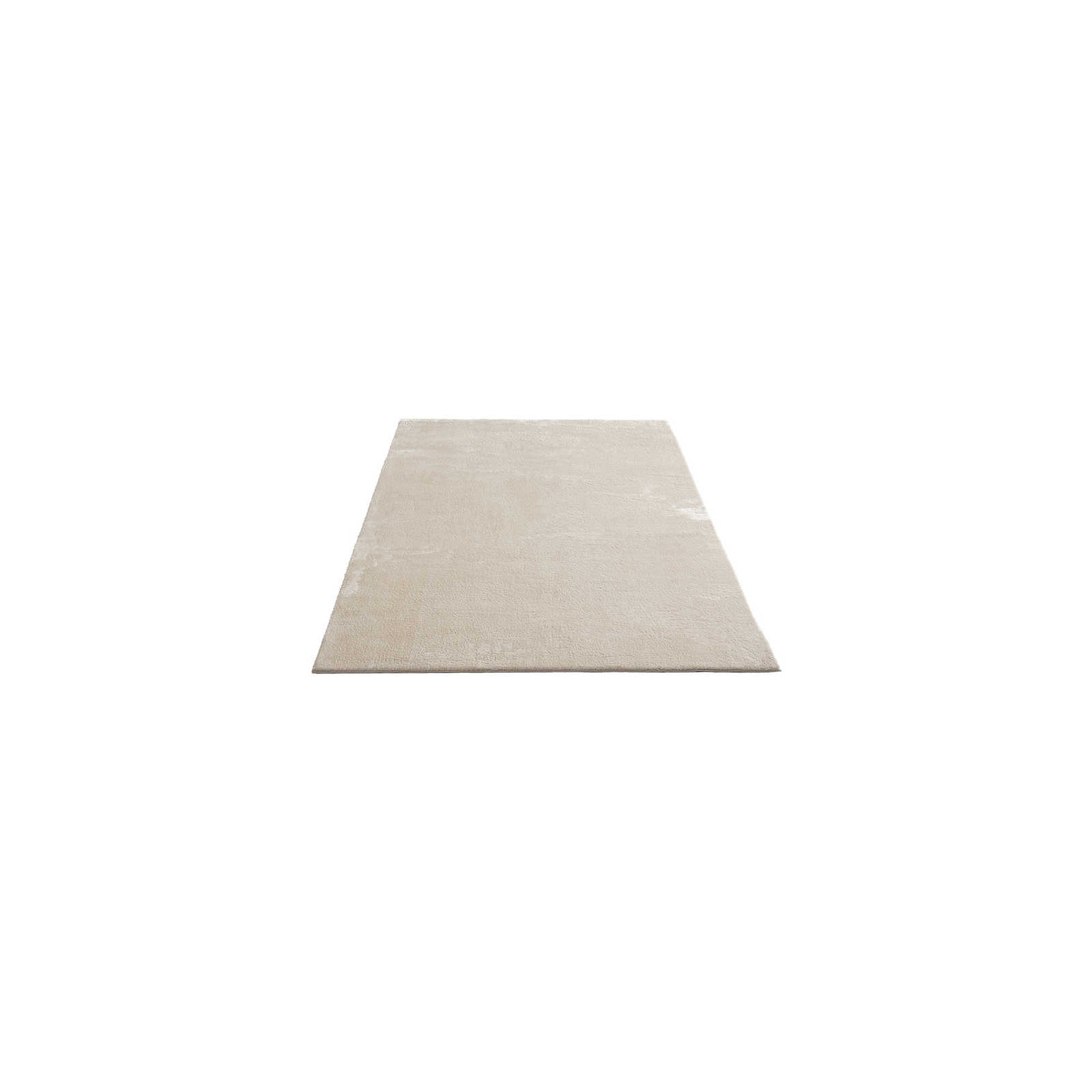 Zacht hoogpolig tapijt in beige - 150 x 80 cm
