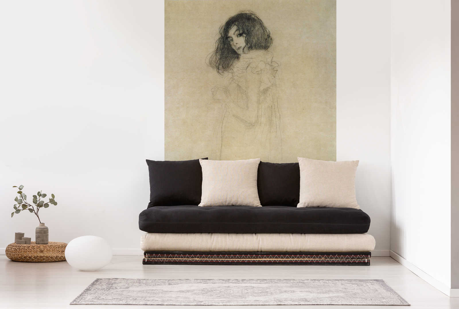             Portret van mevrouw Gl." muurschildering van Gustav Klimt
        