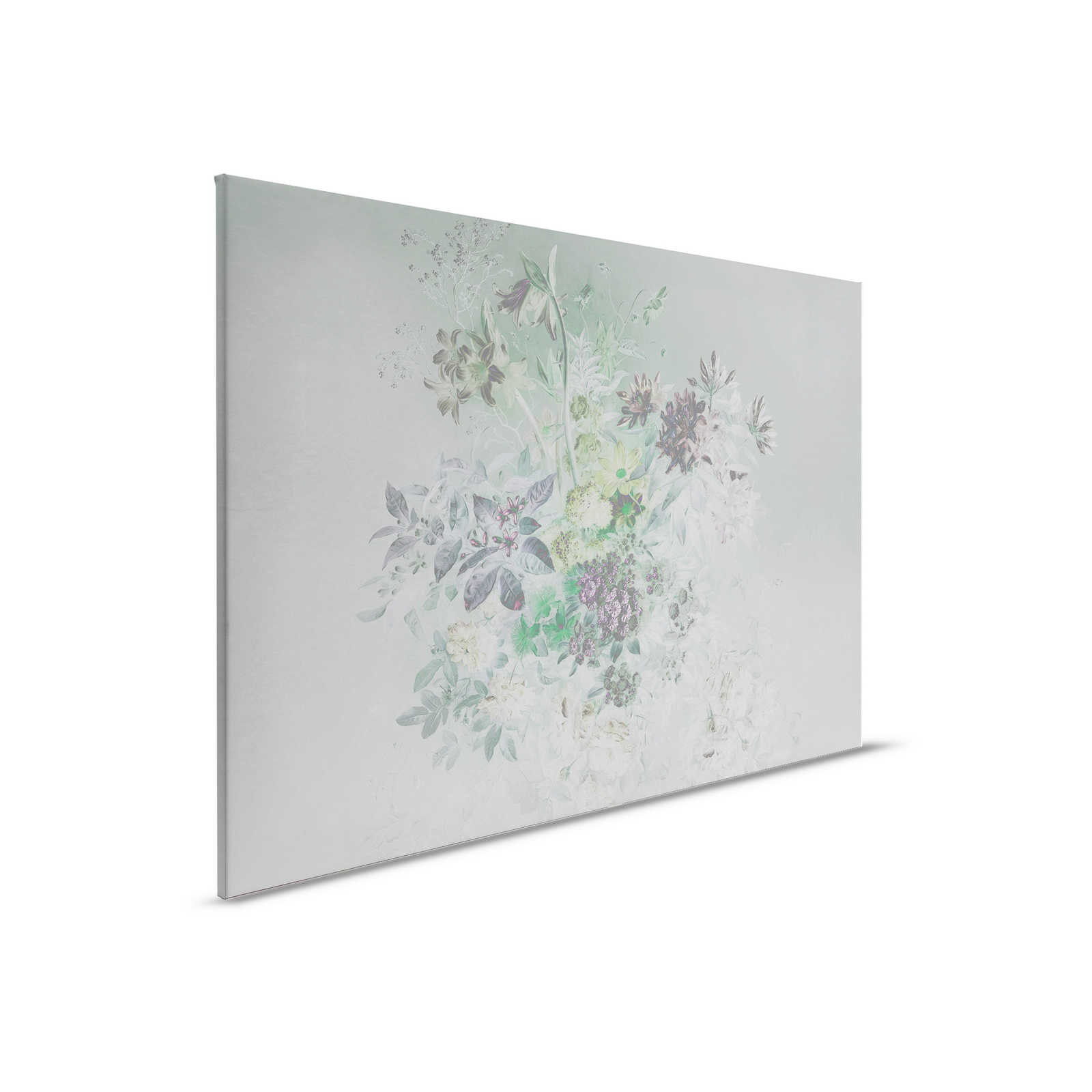         Canvas painting Flowers with Vintage Design - 0,90 m x 0,60 m
    