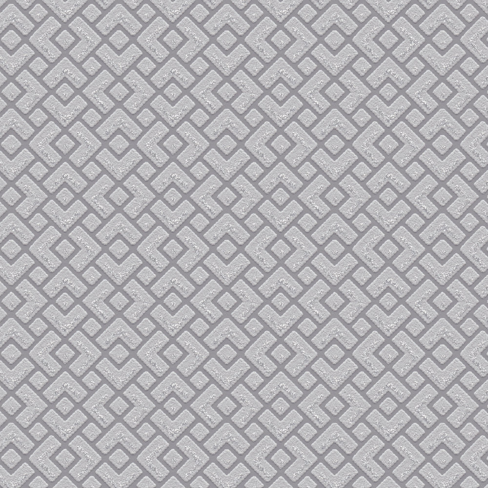             Pattern wallpaper with tone on tone design & silver accents - Brown
        