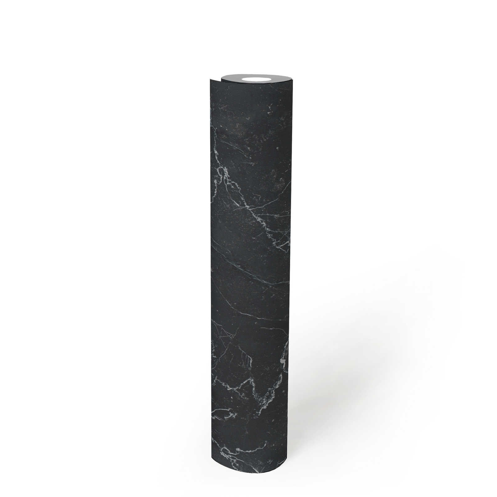             Papel pintado no tejido aspecto mármol gris oscuro, Diseño de MICHALSKY
        