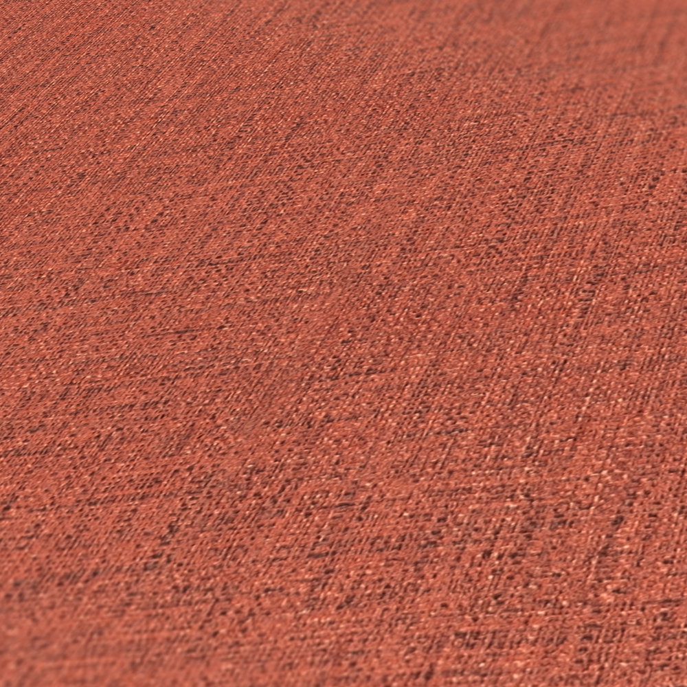             Non-woven wallpaper red with textile optics & structure design
        