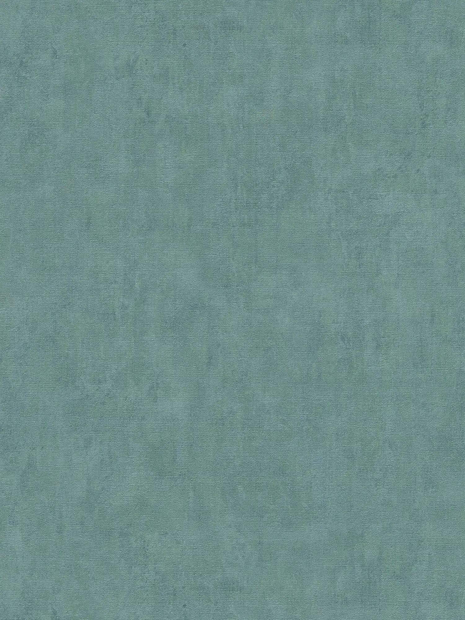 Papier peint uni pétrole chiné accents verts - bleu, vert
