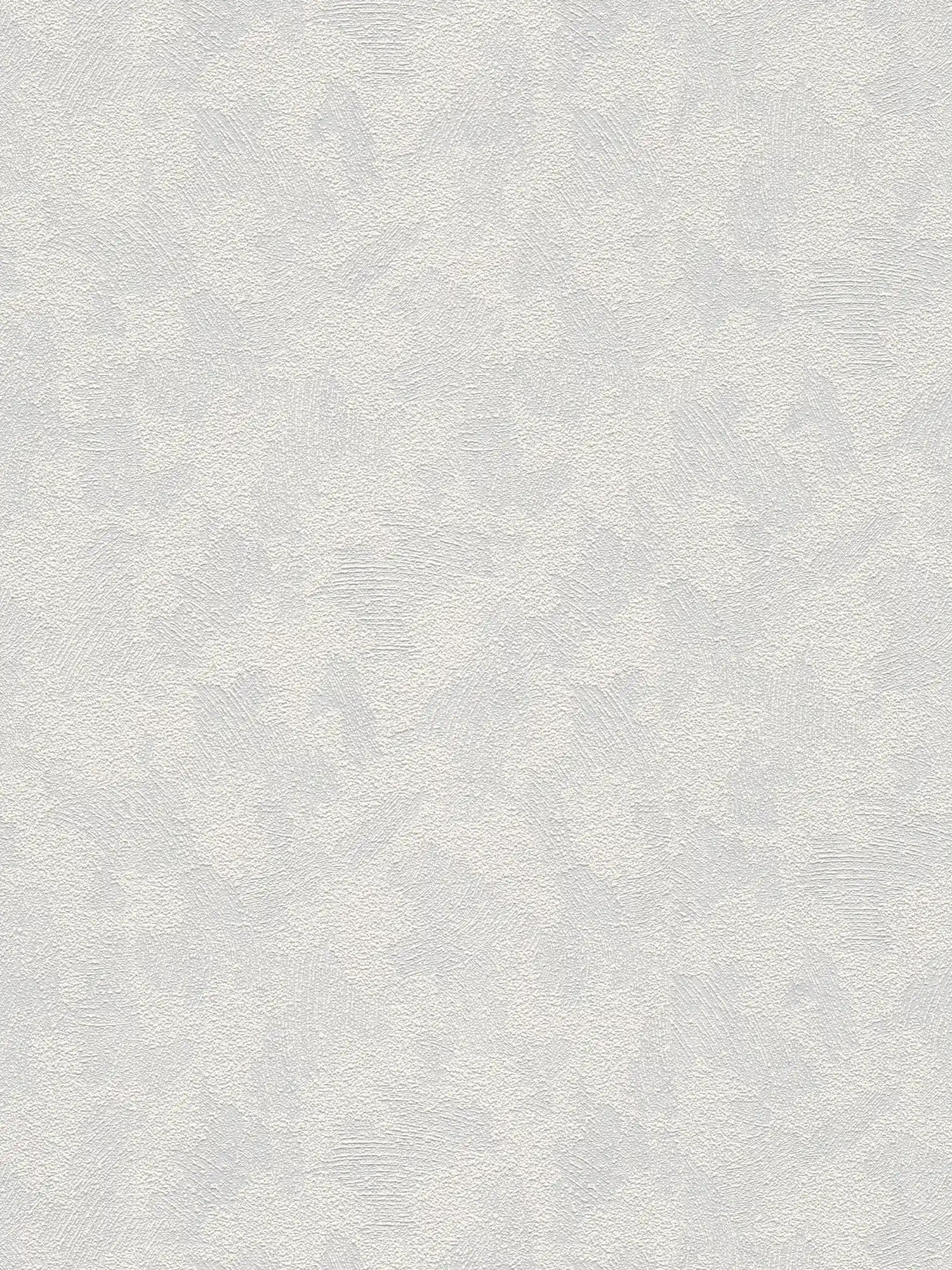 Textuurbehang met driedimensionale gipslook - overschilderbaar, wit
