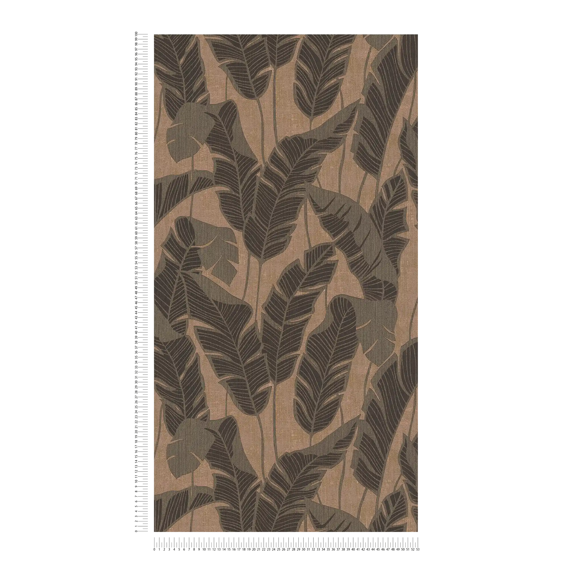            papier peint en papier au design floral de la jungle - rose, or, noir
        