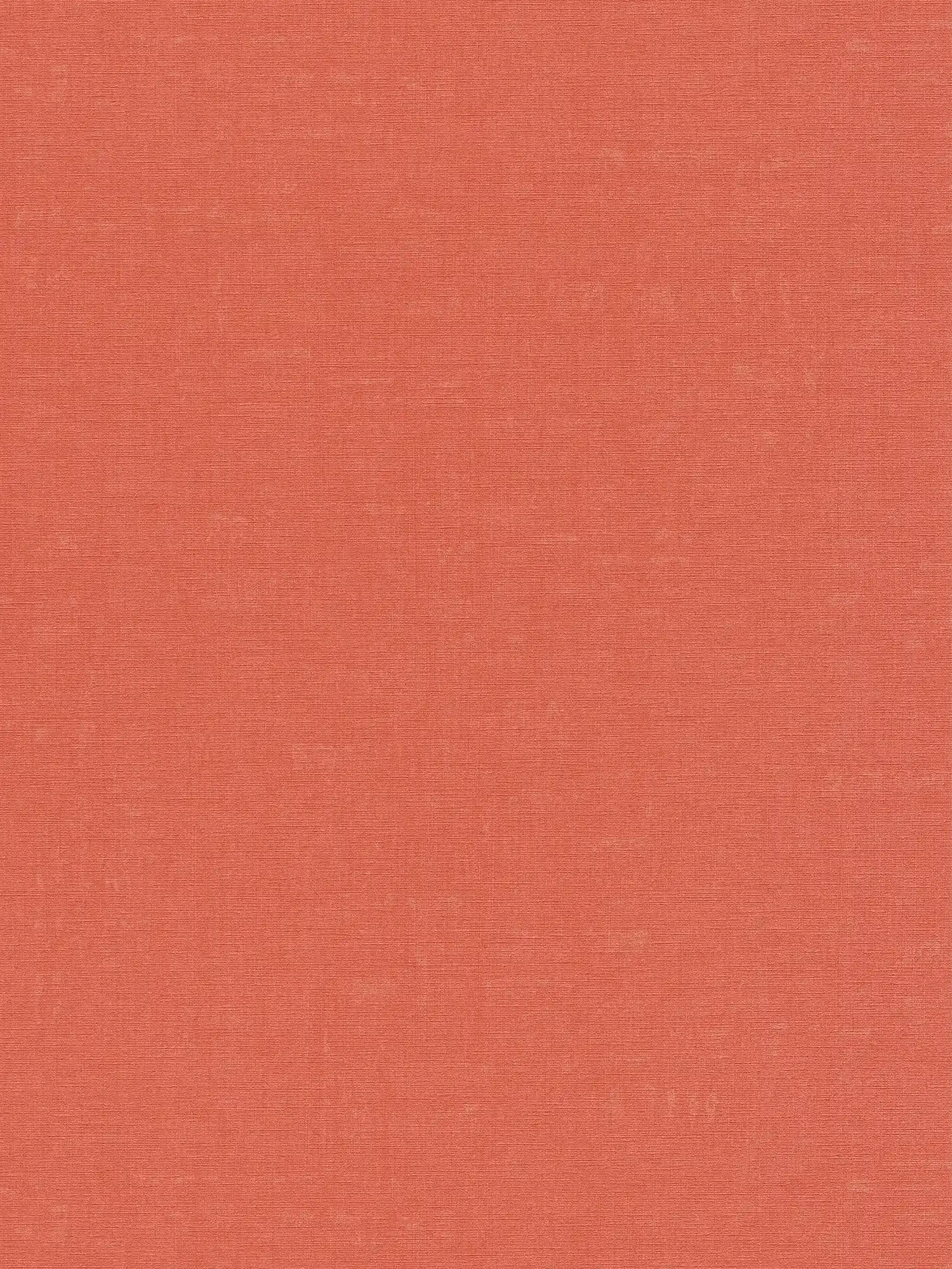 Papier peint uni avec motif chiné - orange, rouge
