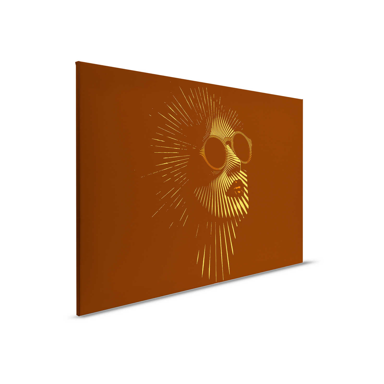         Canvas painting Woman with sunglasses from line patter
