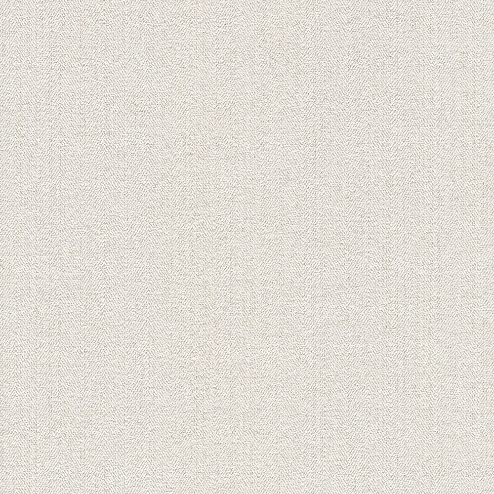             Non-woven wallpaper with textile look & herringbone pattern - beige
        