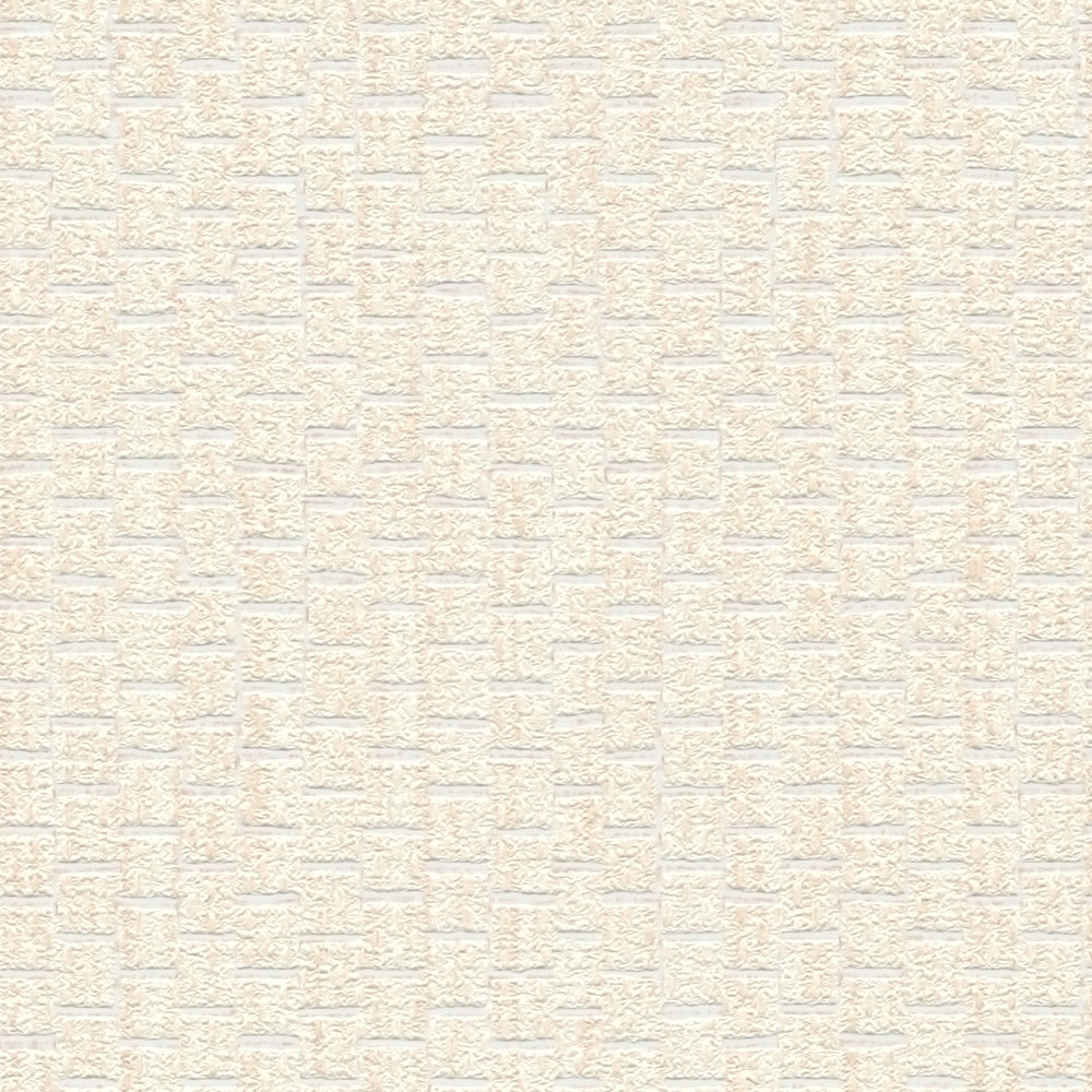             Behang met raffiamat design - crème, wit
        