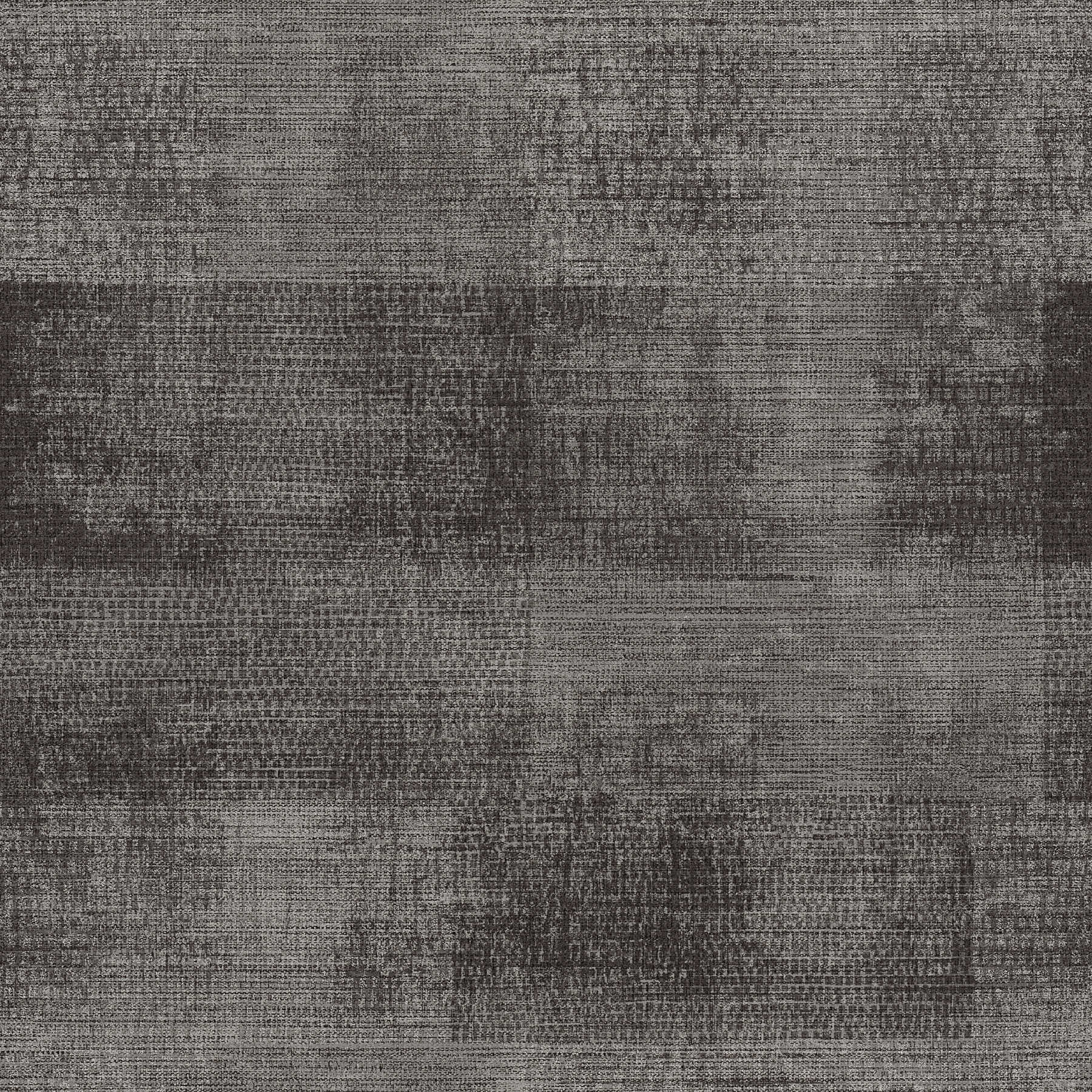         Papier peint intissé motif texturé style ethnique - gris, noir
    