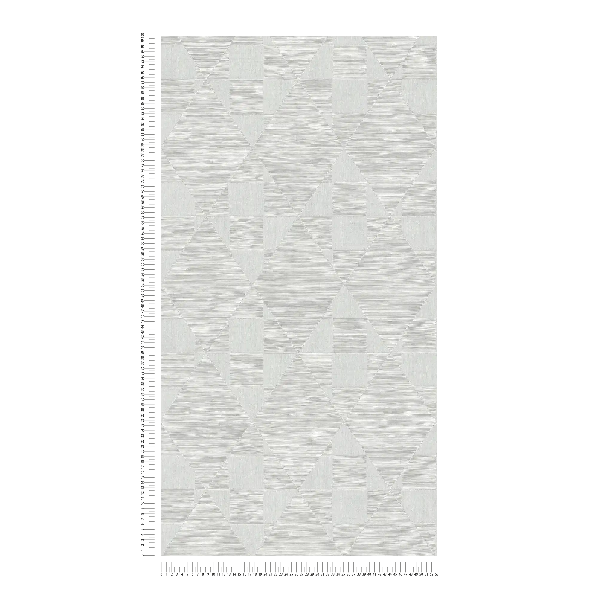             Papier peint rétro avec motif à texture métallique - gris, blanc
        