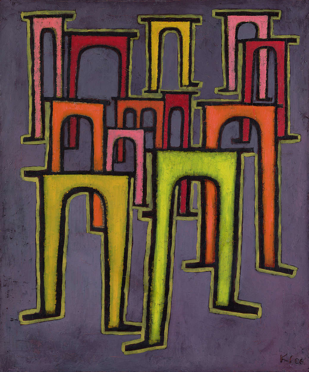             Mural "Revolución del Viaducto" de Paul Klee
        