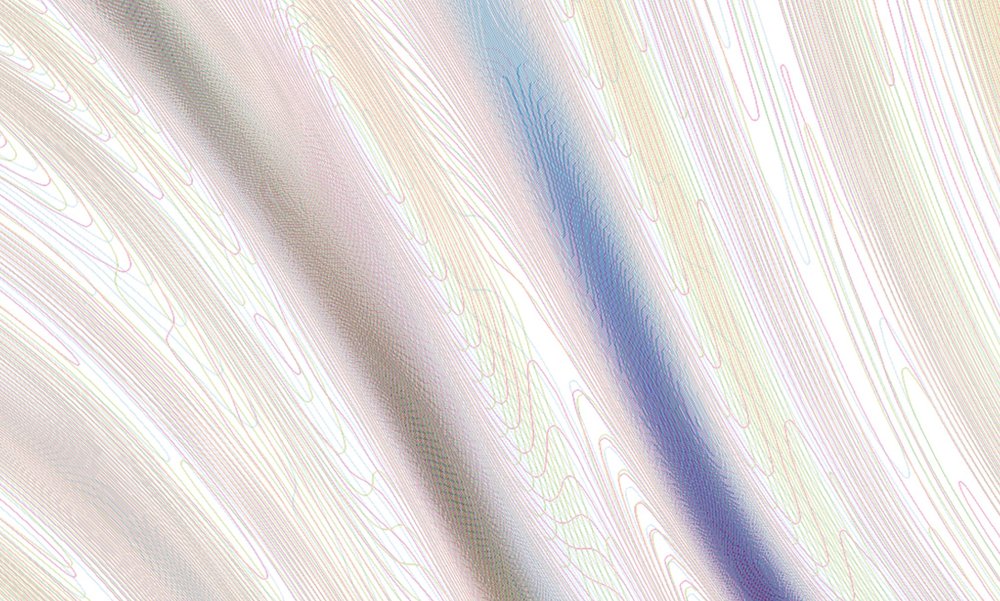             Batik Look Lines Behang - Kleurrijk, Wit
        