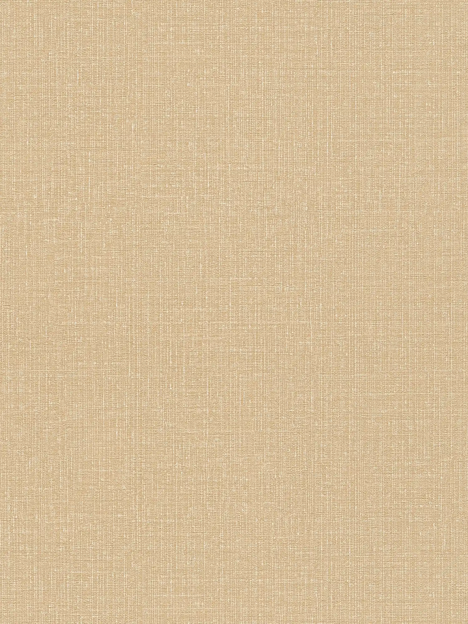 Linen optics wallpaper non-woven beige-gold with texture effect - beige, metallic
