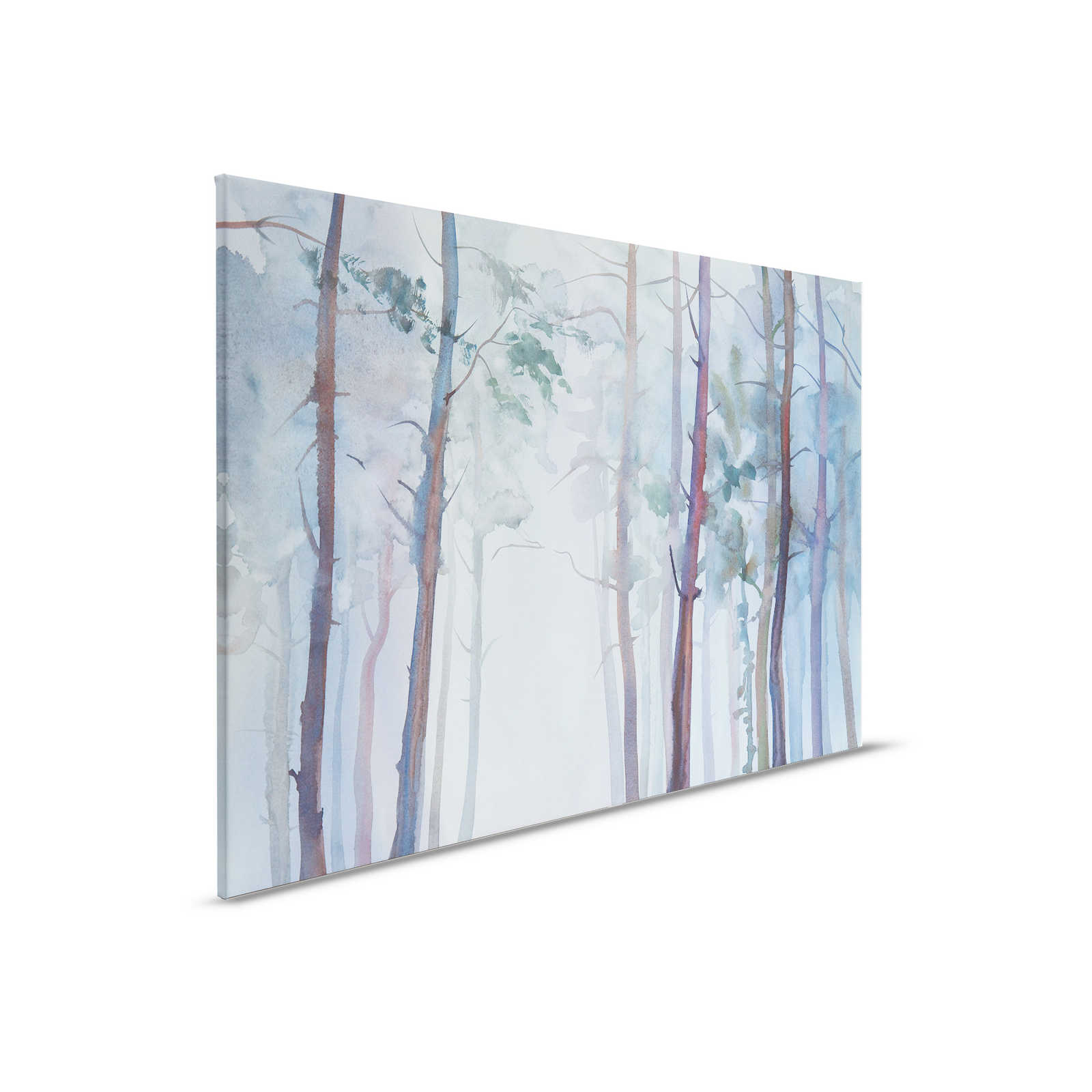 Canvas with forest motif in watercolour style - 0.90 m x 0.60 m
