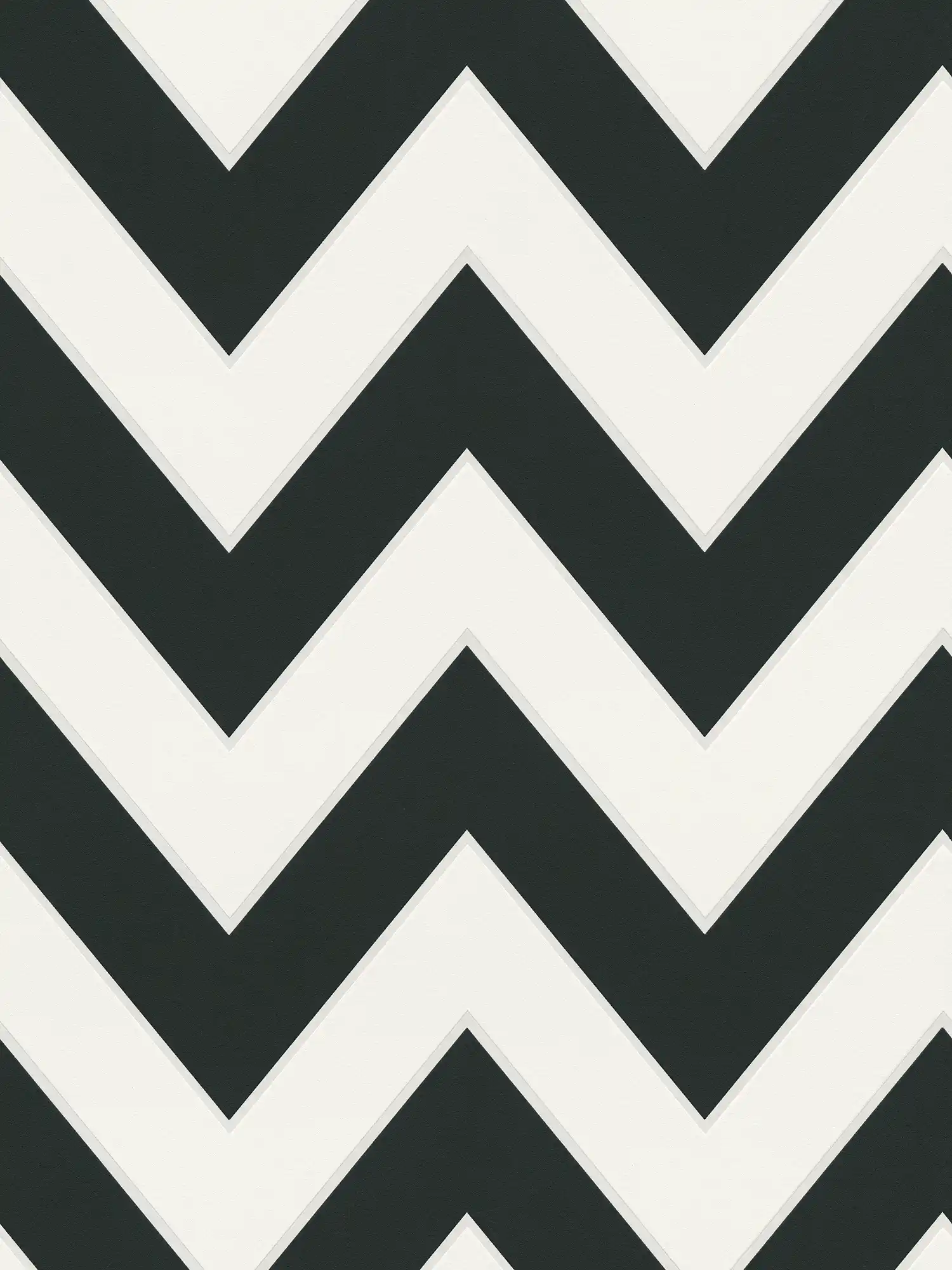 Wallpaper zigzag stripes in black and white
