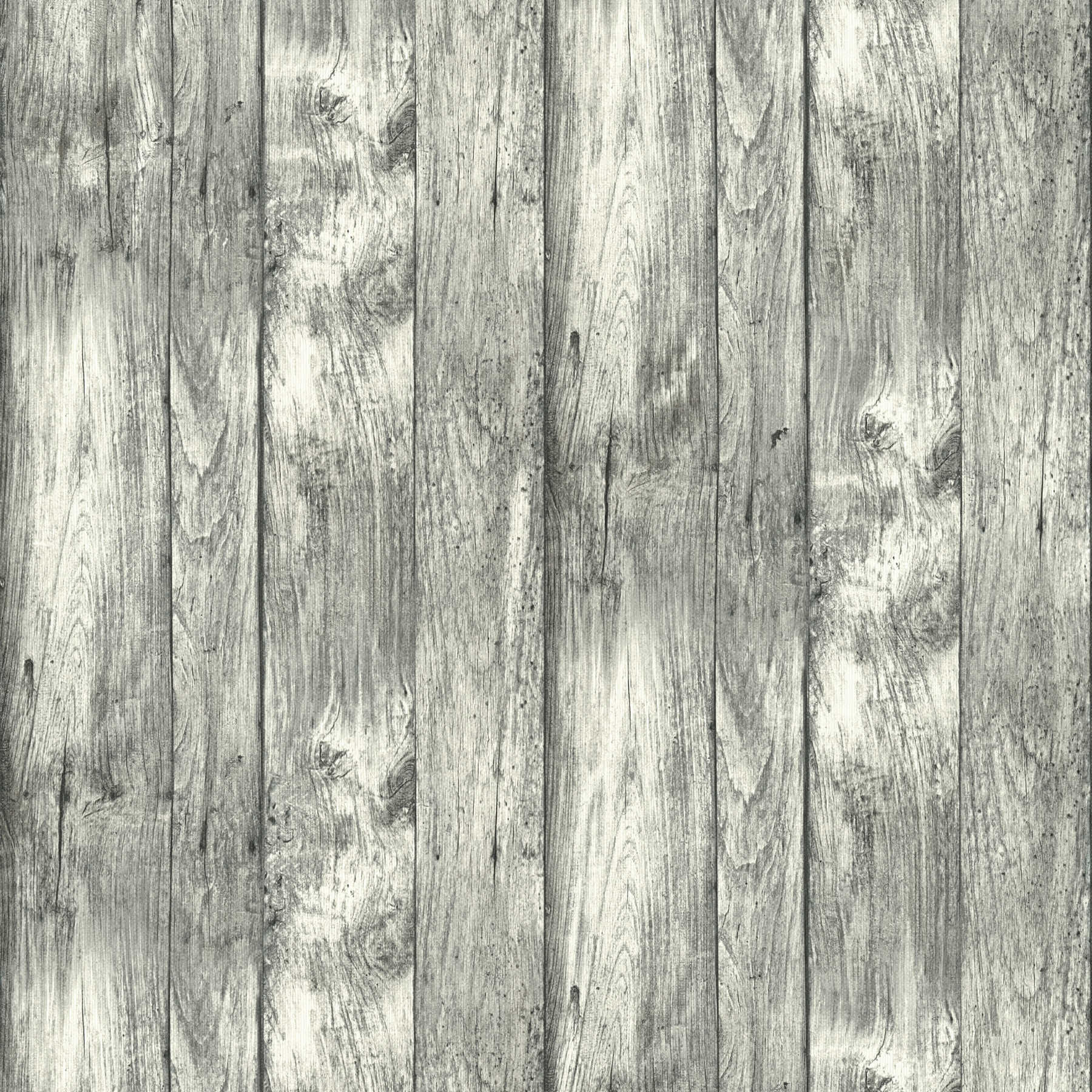 Wood look wallpaper 3D boards in industrial look - grey
