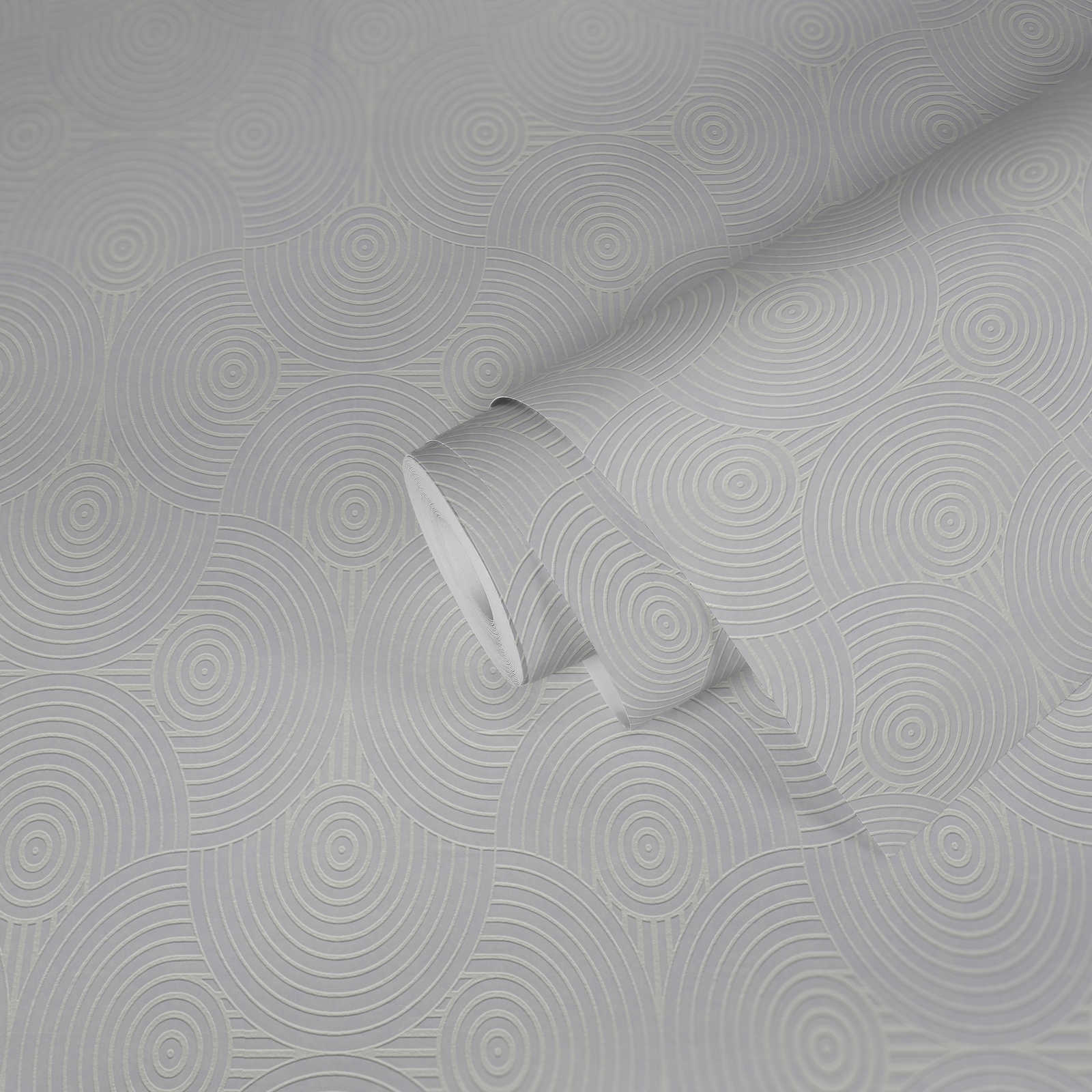             Paintable wallpaper with semi-circle pattern of lines - Paintable
        