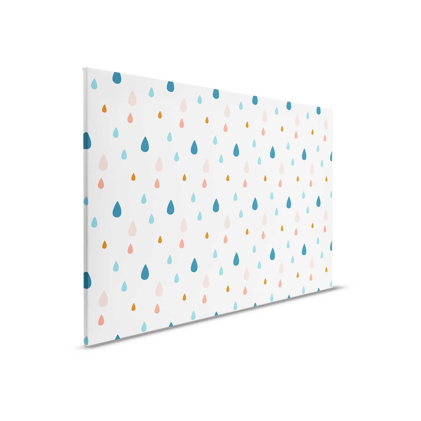         Canvas for children's room with colourful water drops - 90 cm x 60 cm
    
