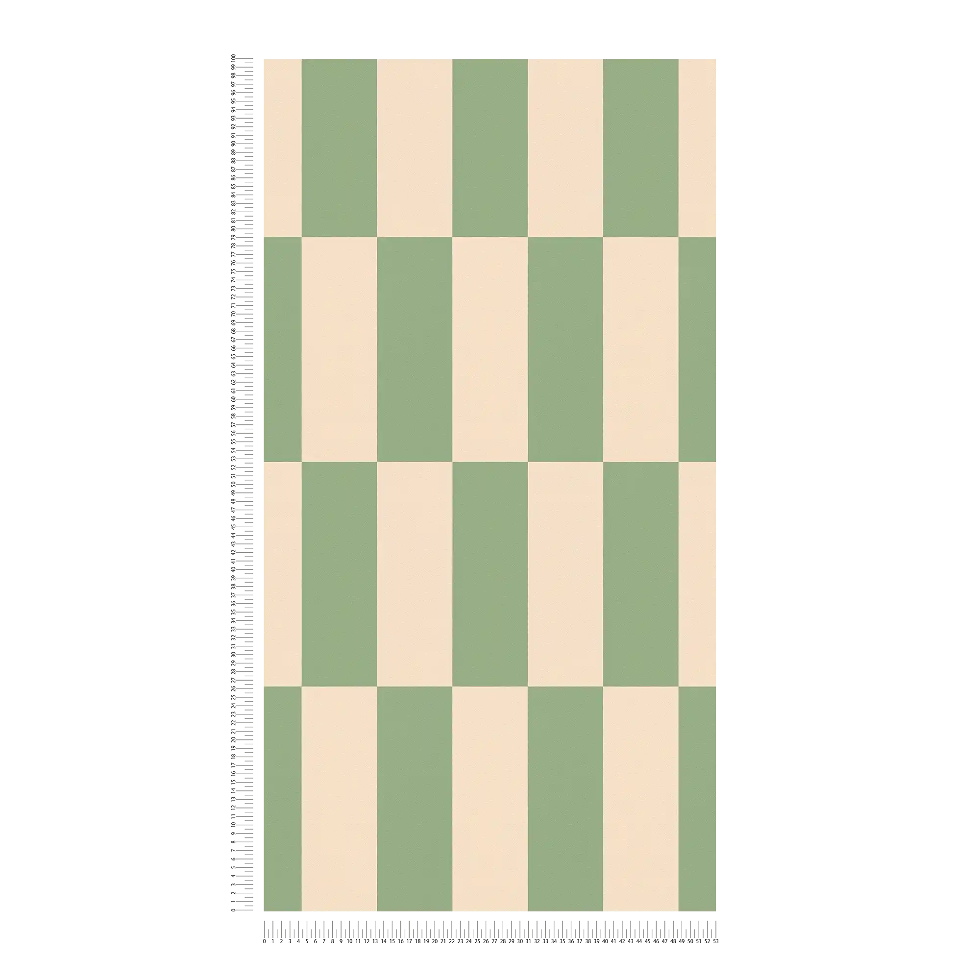             Papel pintado no tejido cuadrados gráficos bicolor - beige, verde
        