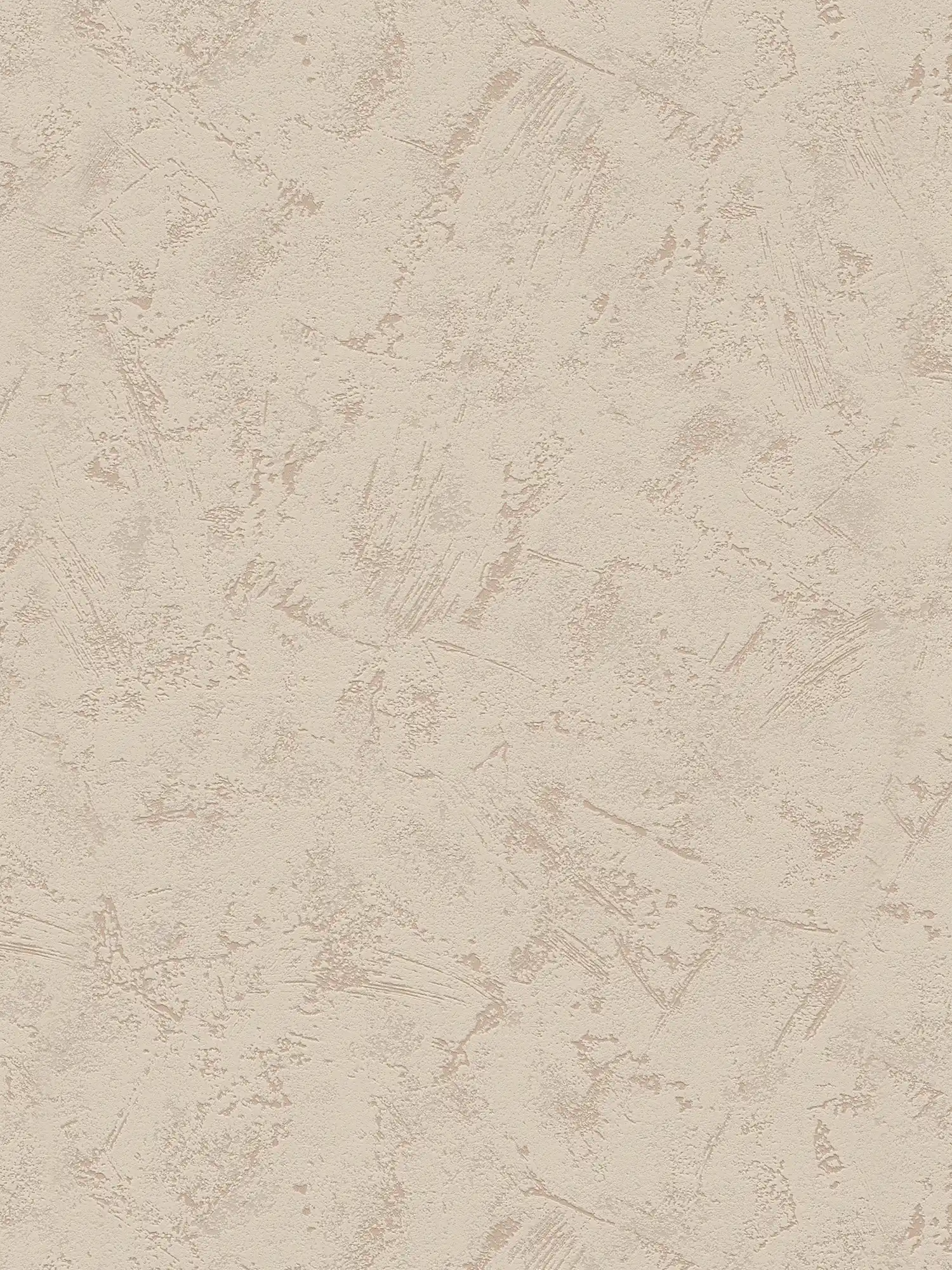 Trowel plaster wallpaper with foam structure & pattern - Brown
