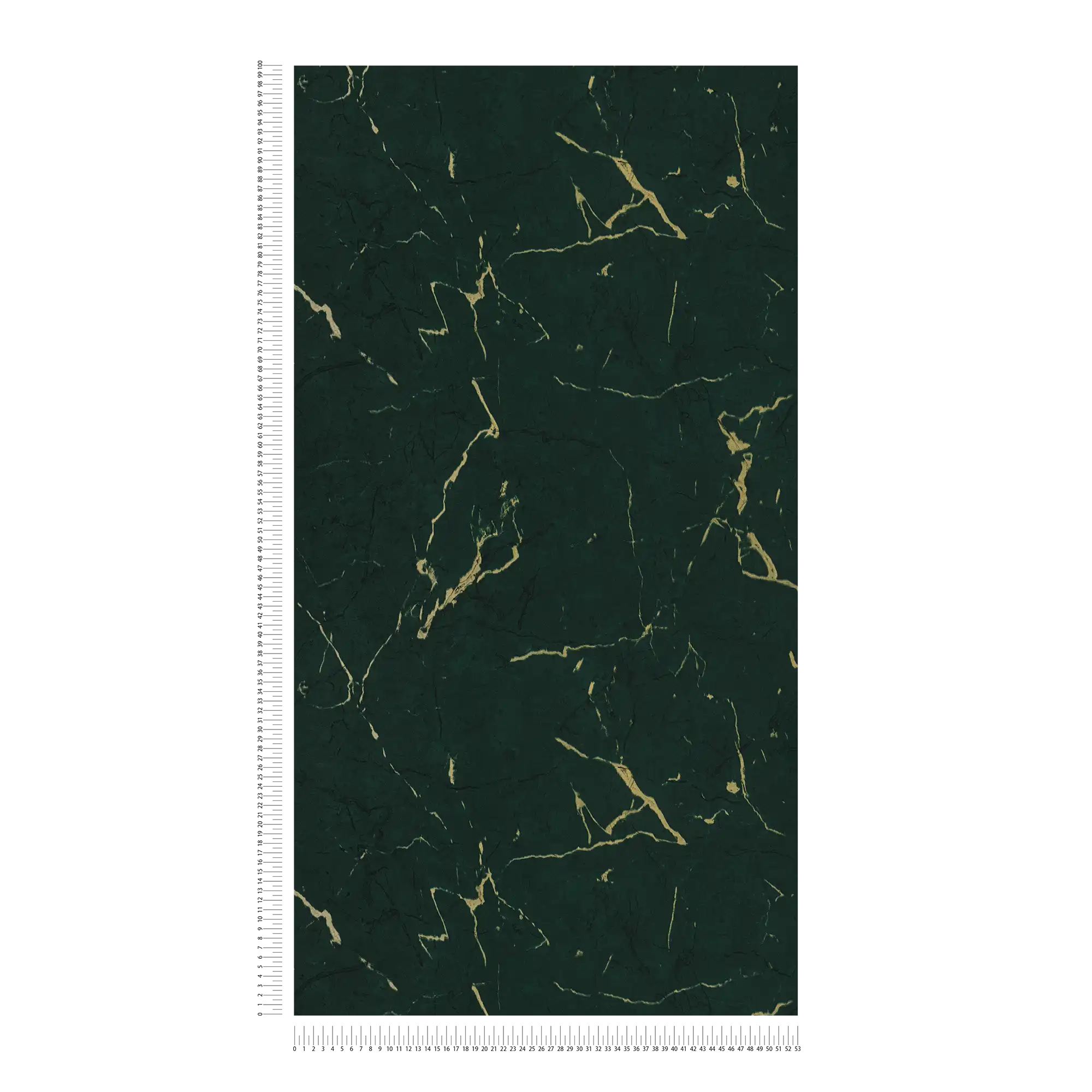             Carta da parati in marmo verde scuro con effetto lucido nobile - Verde, Metallizzato
        