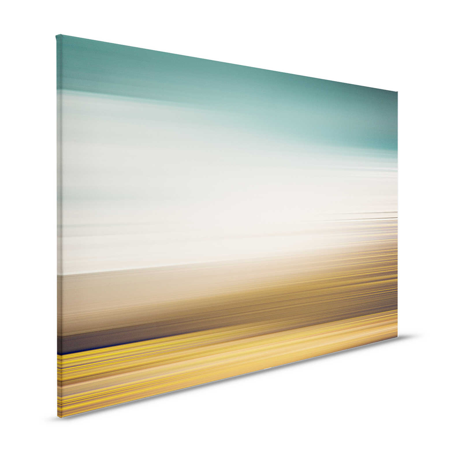 Horizon 3 - Toile Paysage abstrait avec dessin en couleur - 1,20 m x 0,80 m
