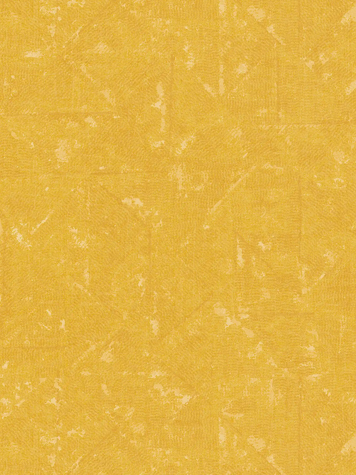 Papel pintado amarillo verano, motivo asimétrico - Amarillo
