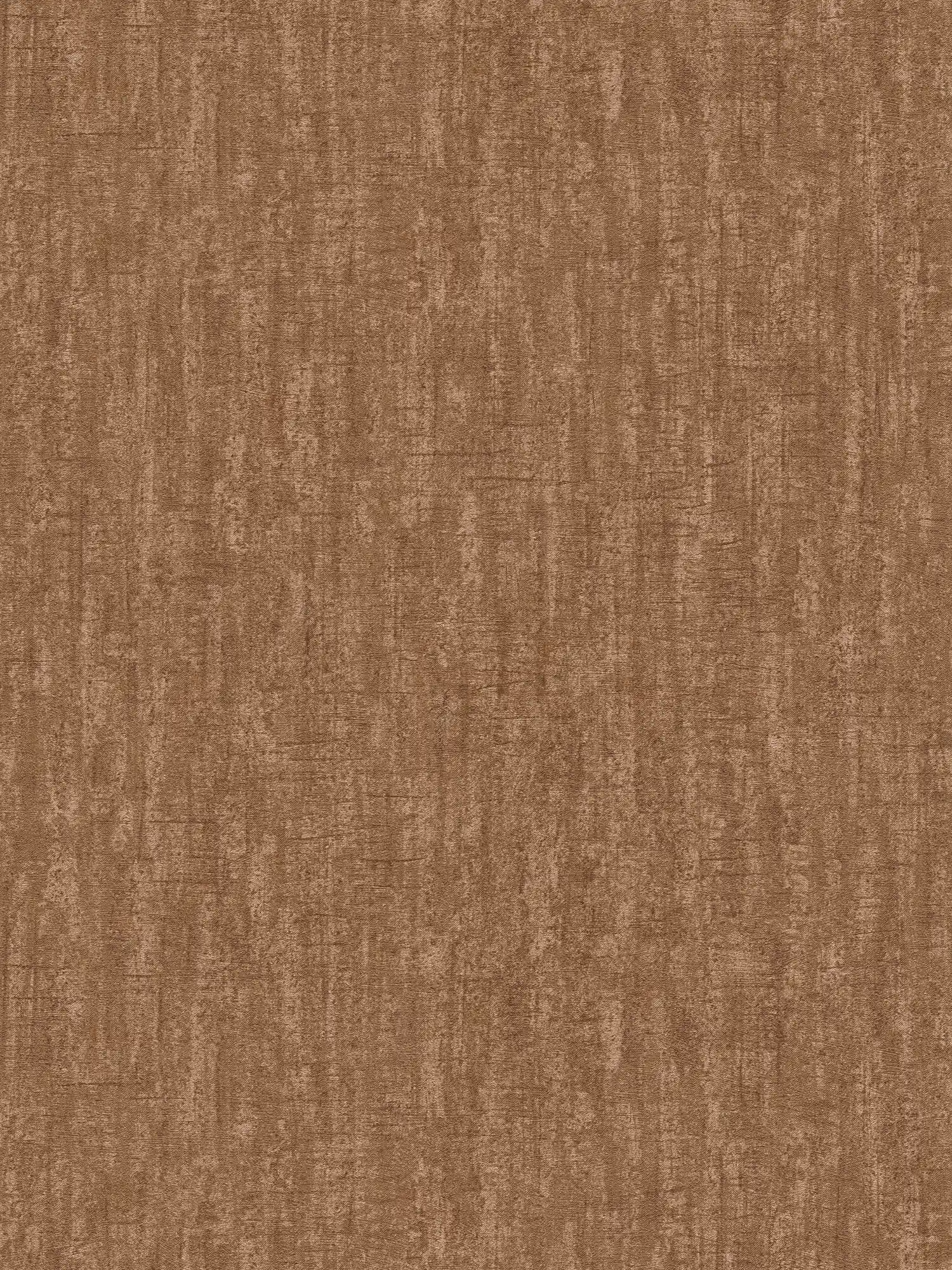 papel pintado marrón óxido moteado, con estructura y efecto brillante - marrón, naranja
