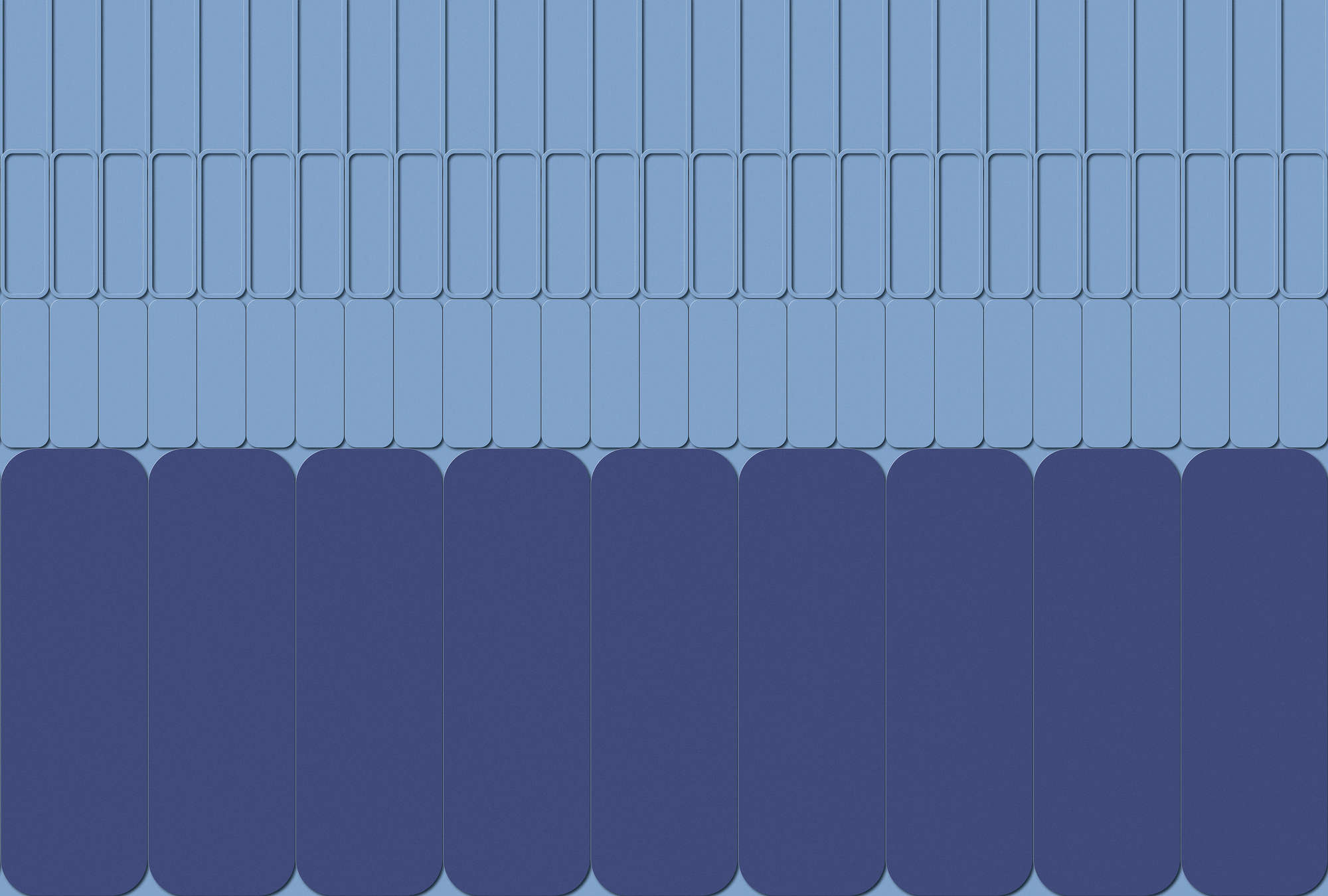             Metro 1 - Grafisch behangpapier blauw met toon-op-toon patroon
        