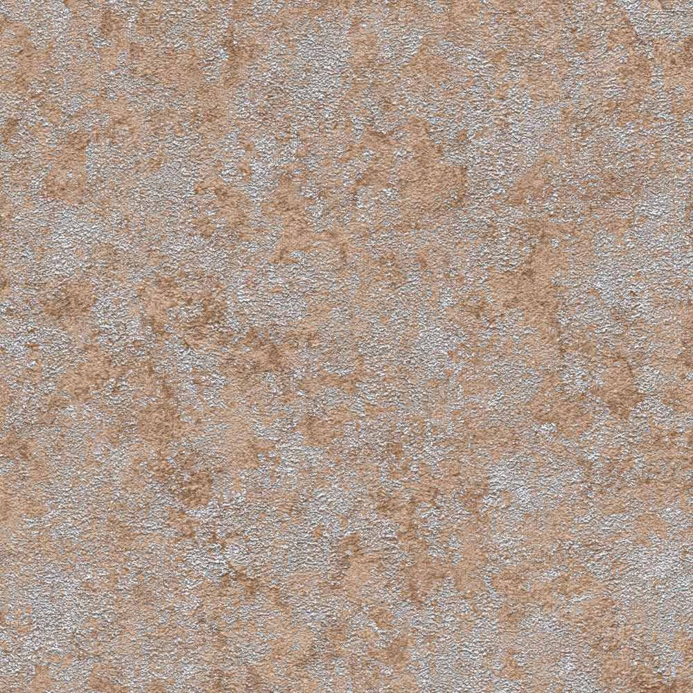             Wallpaper industrial style metal & rust motif - grey, brown
        