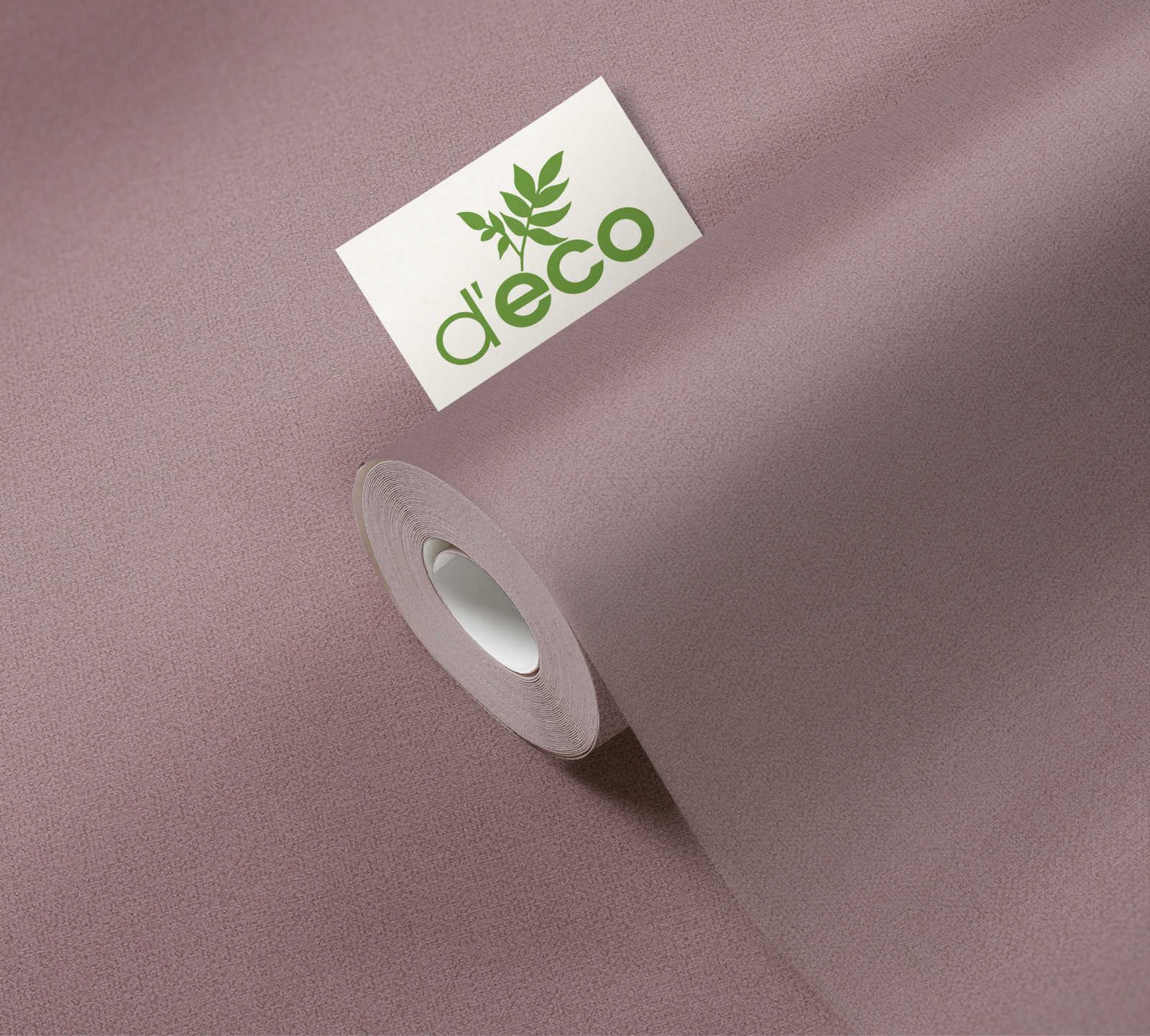             Papel pintado liso no tejido con aspecto textil sin PVC - morado
        
