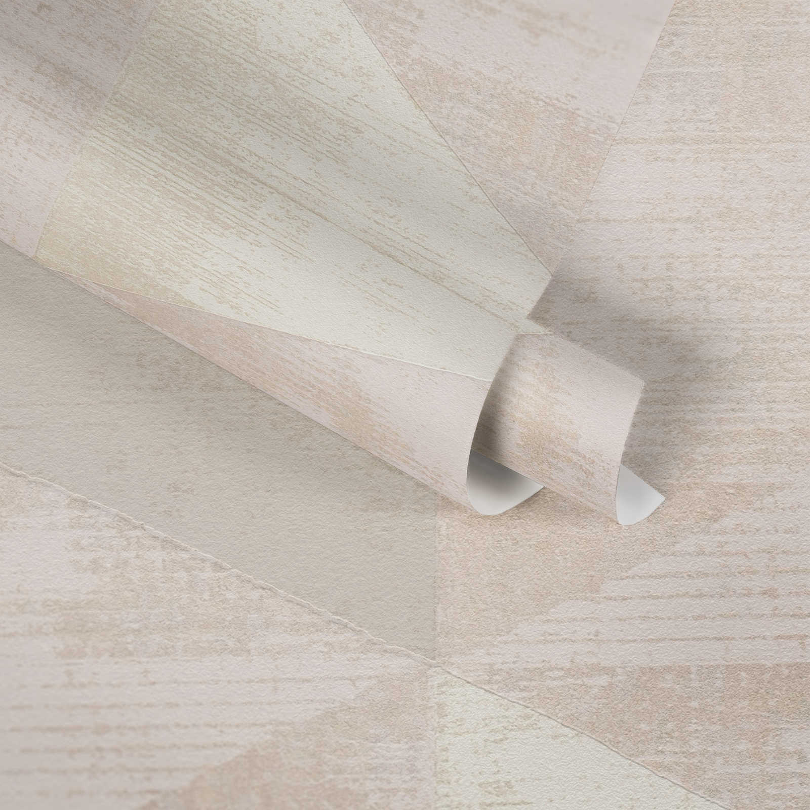             Papel pintado no tejido con acento metálico - metálico, beige, crema
        