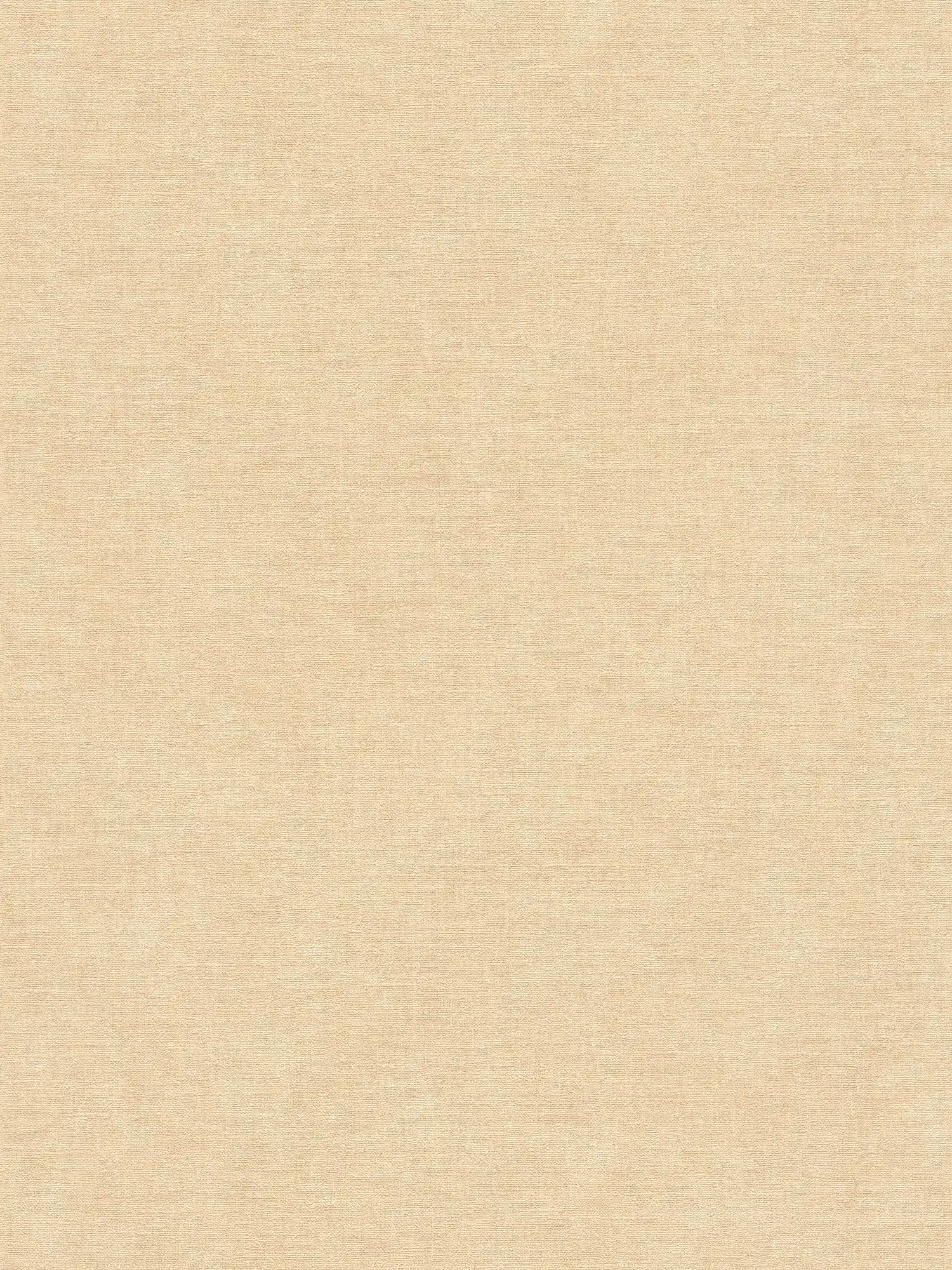 Single-coloured non-woven wallpaper in textile look - beige, brown
