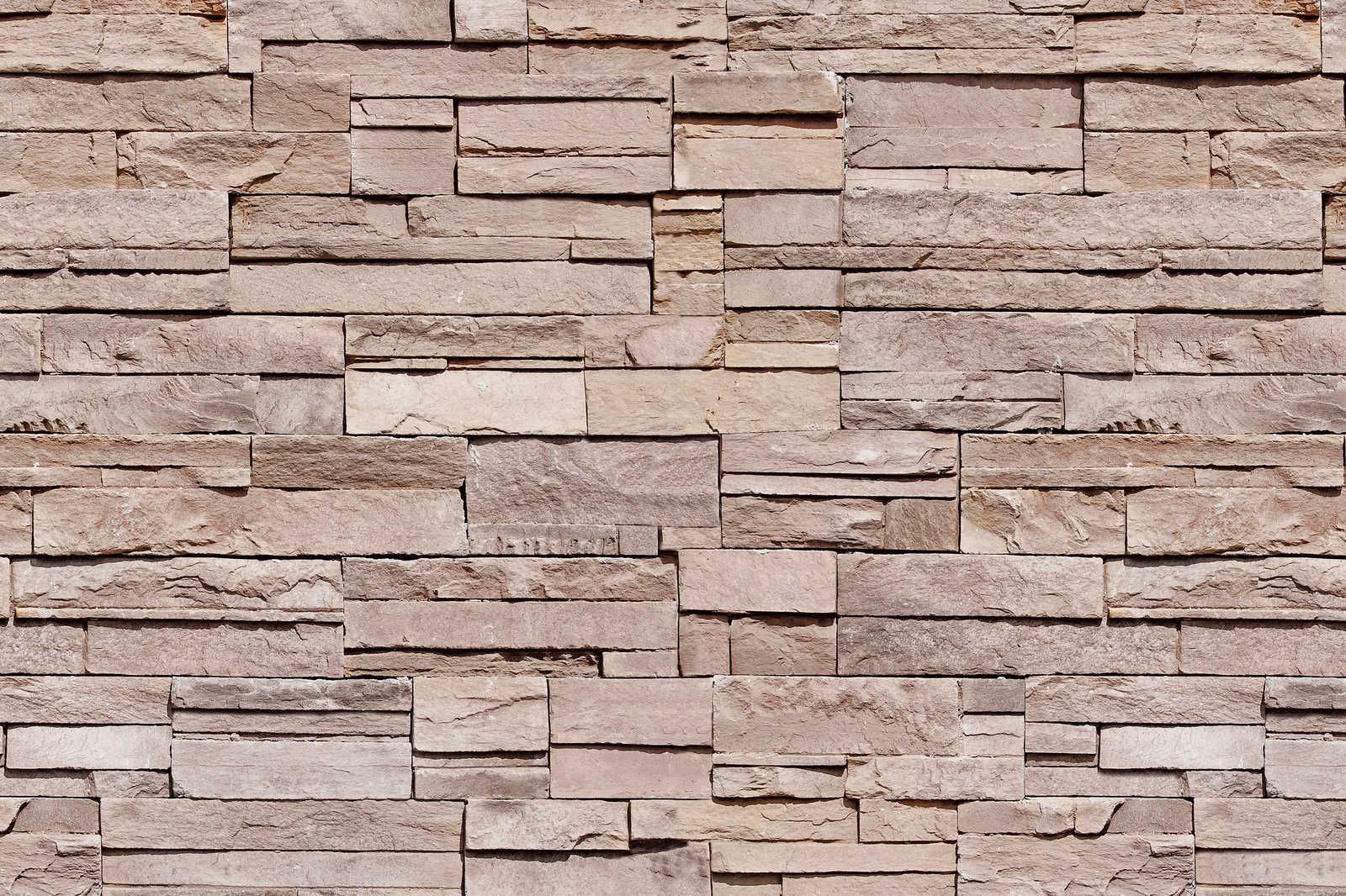             Canvas painting 3D stone look, light brown dry stone wall - 0.90 m x 0.60 m
        