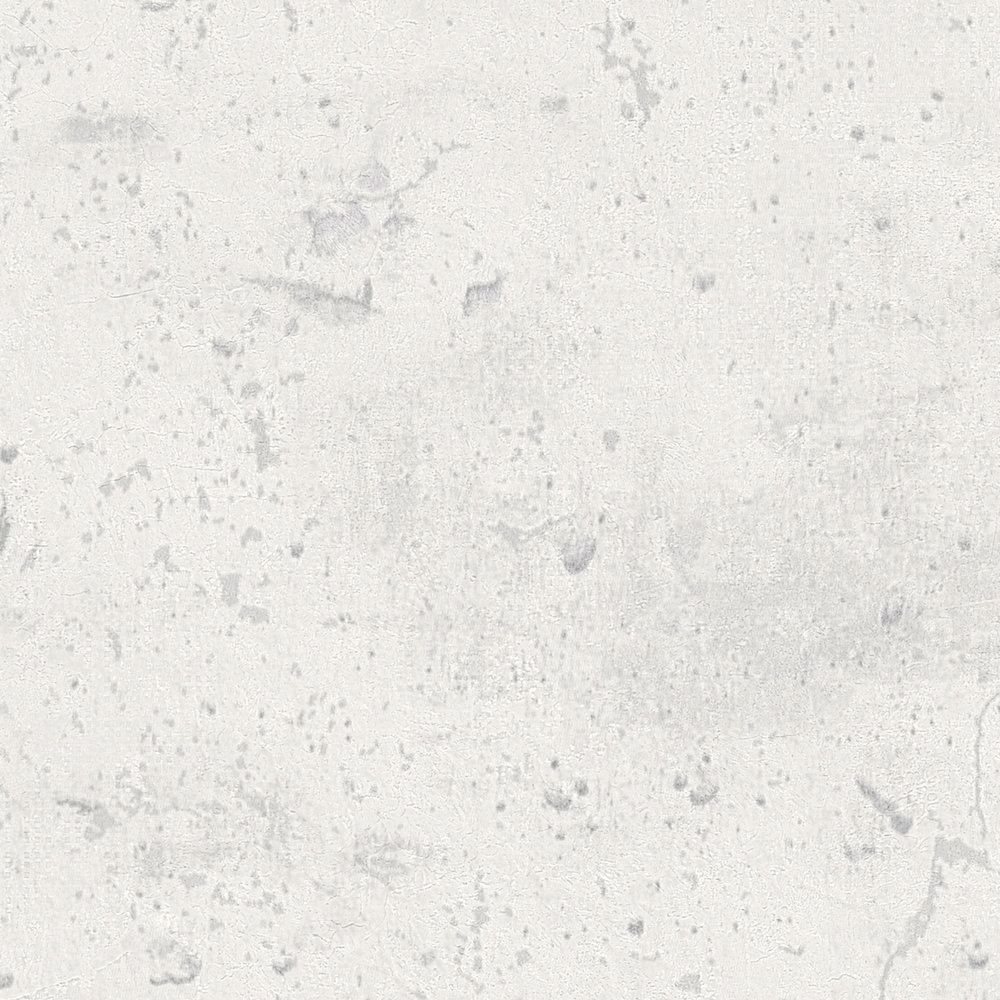             Carta da parati in cemento in stile industriale - bianco-grigio
        