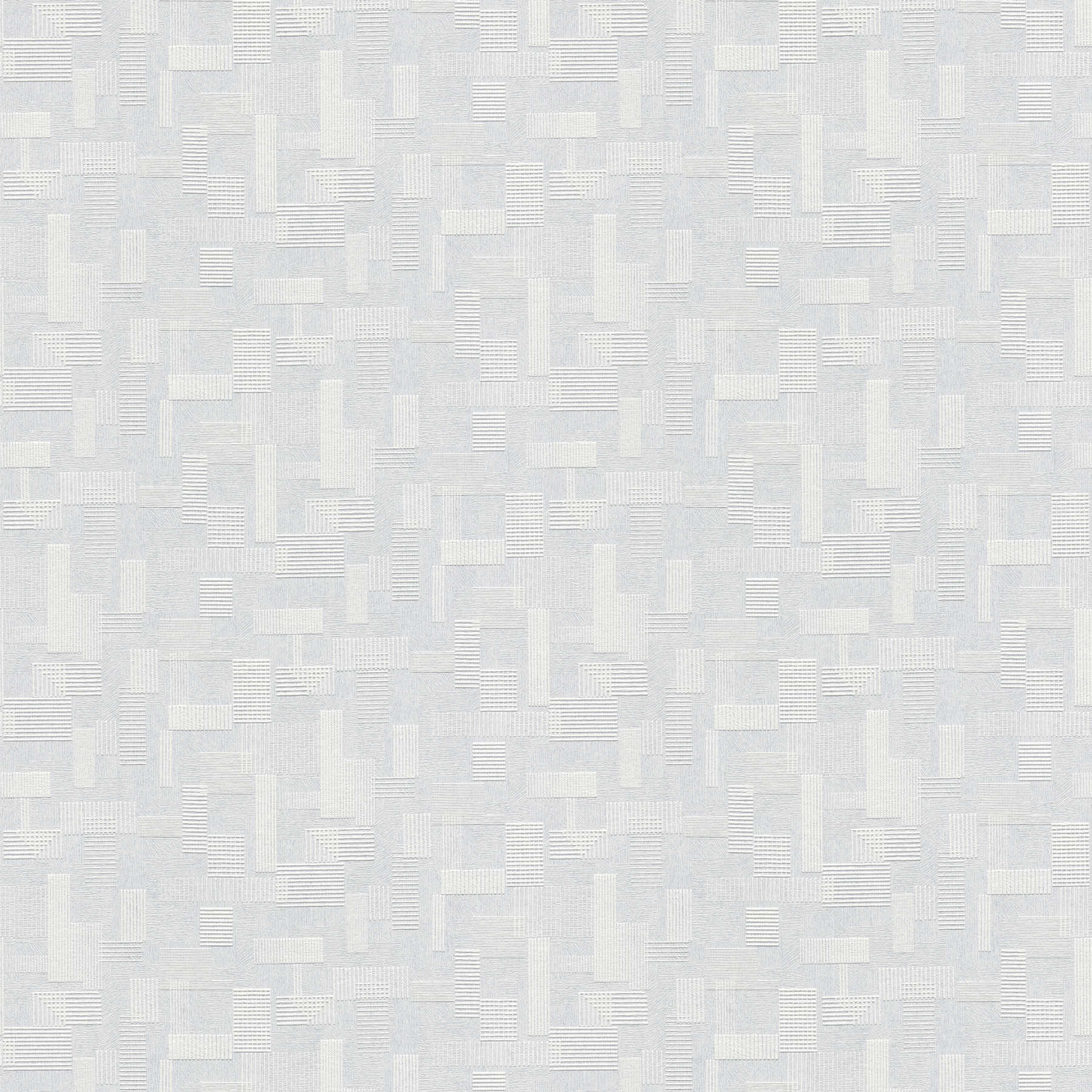         Retro wallpaper with geometric design and 3D effect - white
    